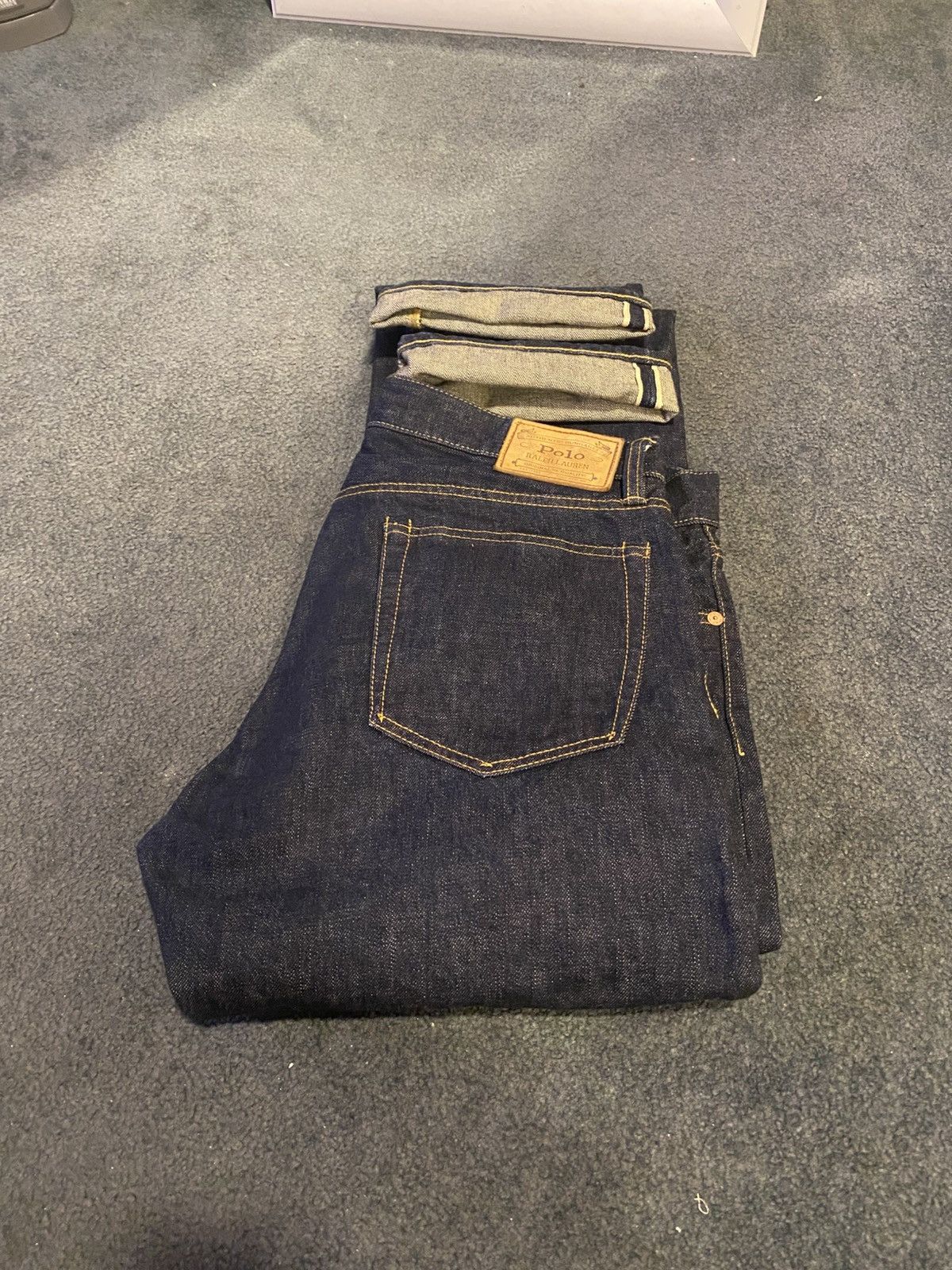 Designer × Polo Ralph Lauren × Vintage VINTAGE POLO RALPH LAUREN RAW SELVEDGE DENIM Size US 36 / EU 52 - 1 Thumbnail
