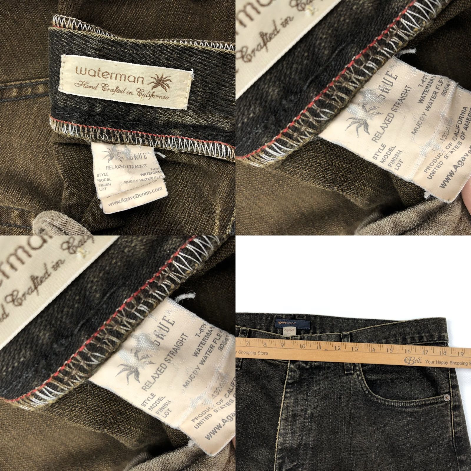 Denime Agave Denim Waterman Jeans 36 Relaxed Straight Size US 36 / EU 52 - 8 Thumbnail