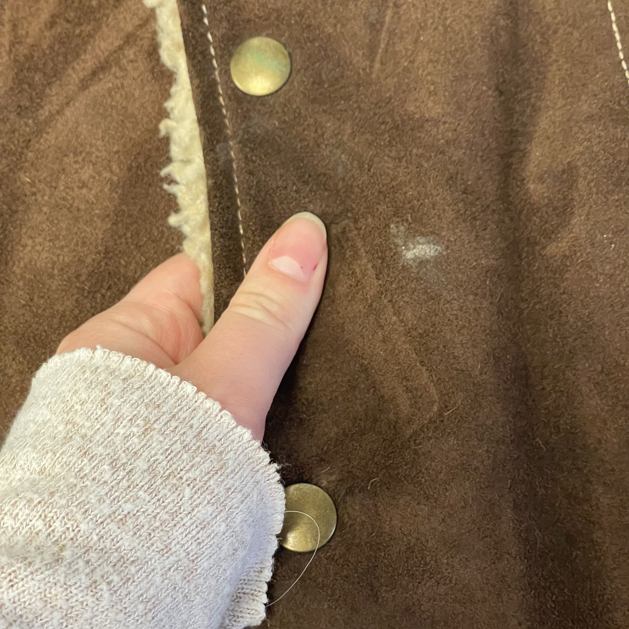Genuine Leather Vtg HEAVY Suede Cowboy Western Waistcoat Sherpa Snap Vest Size US M / EU 48-50 / 2 - 8 Thumbnail