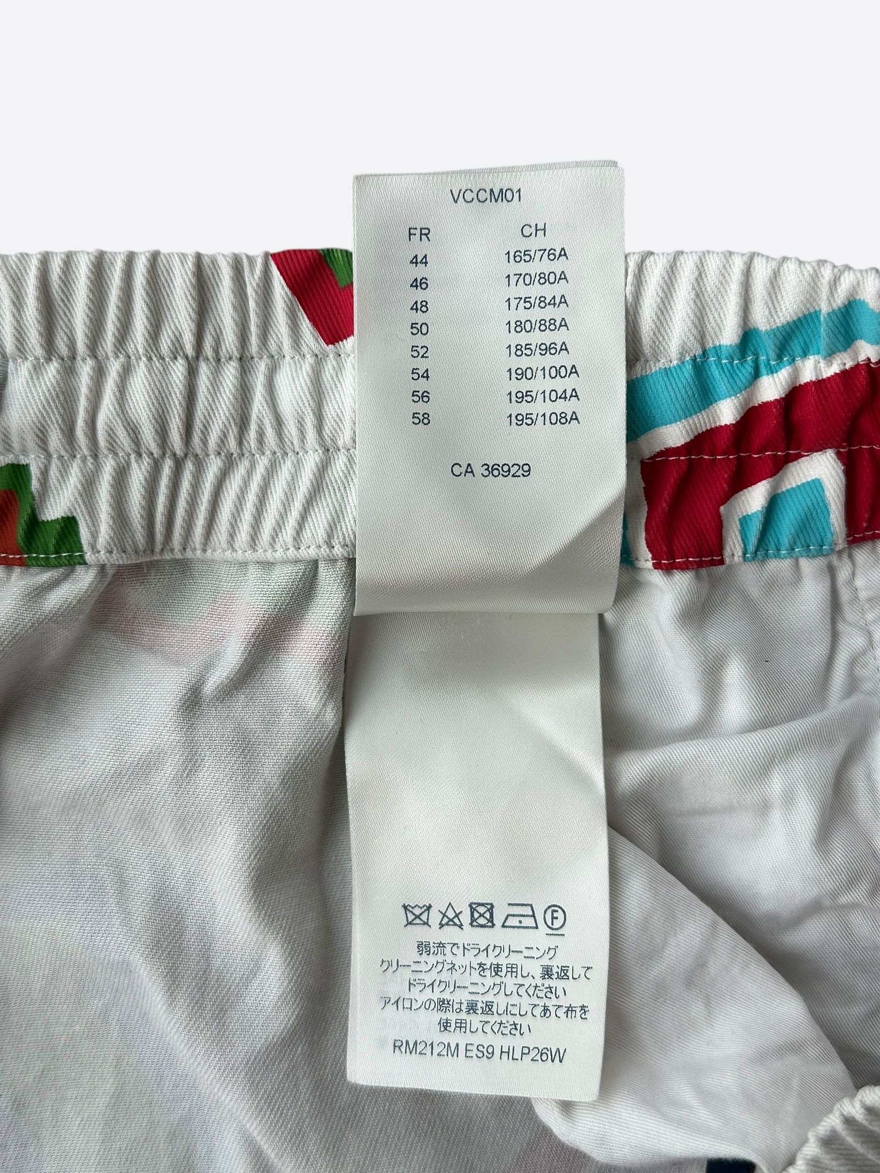 Louis Vuitton Louis Vuitton NBA White Multicolor Letter Shorts Size US 34 / EU 50 - 4 Thumbnail