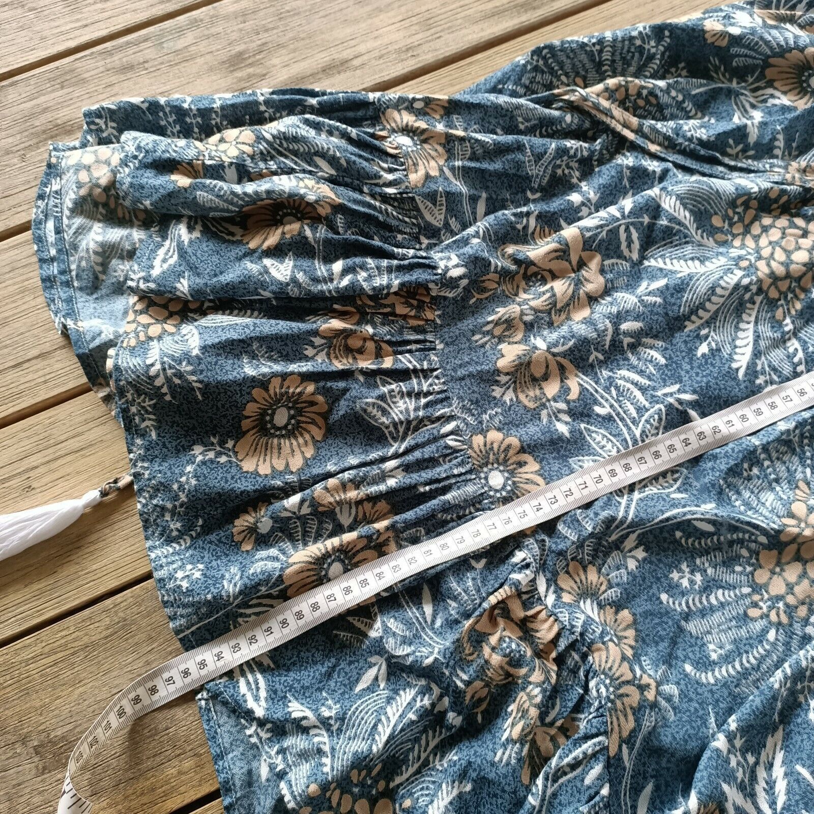 Other Holiday Trading Dress Blue White Floral Size S/M Size ONE SIZE - 13 Thumbnail