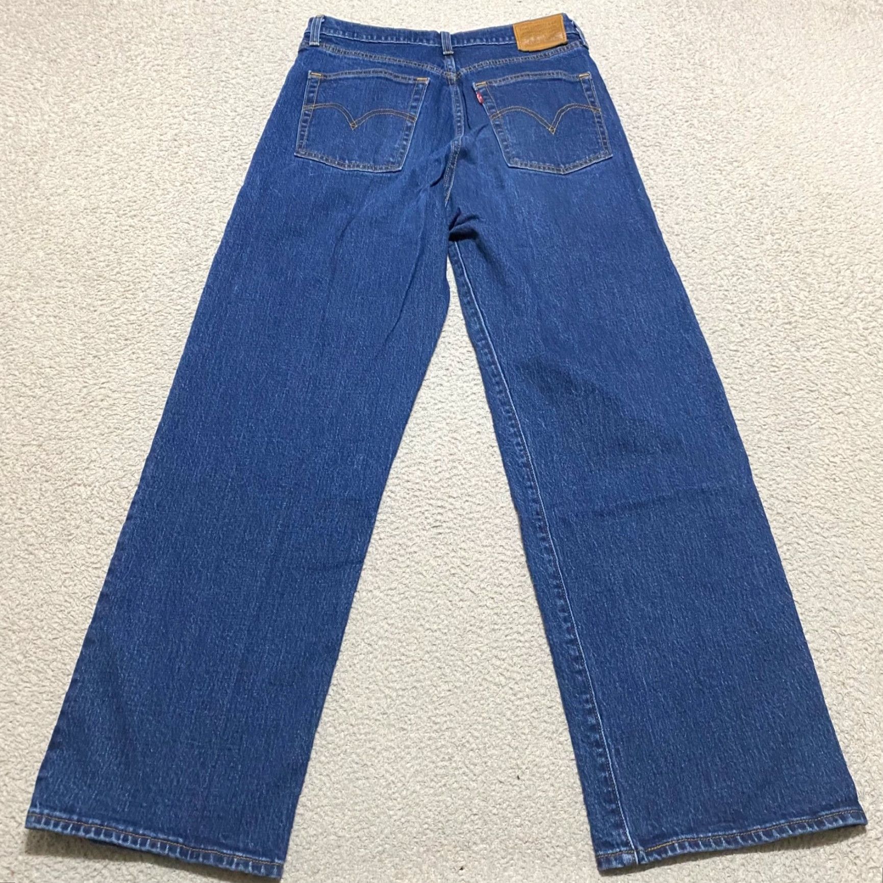 Levi's Levi's Jeans Mens 30x29 Blue Denim Medium Wash Relaxed Straight Button Fly Regular Mens Size US 30 / EU 46 - 2 Thumbnail