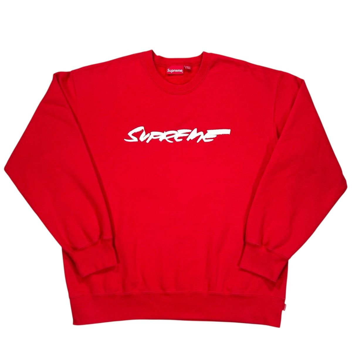 Futura × Supreme Supreme FW20 Red & White Futura Logo Crewneck Sweatshirt Size US XL / EU 56 / 4 - 1 Thumbnail