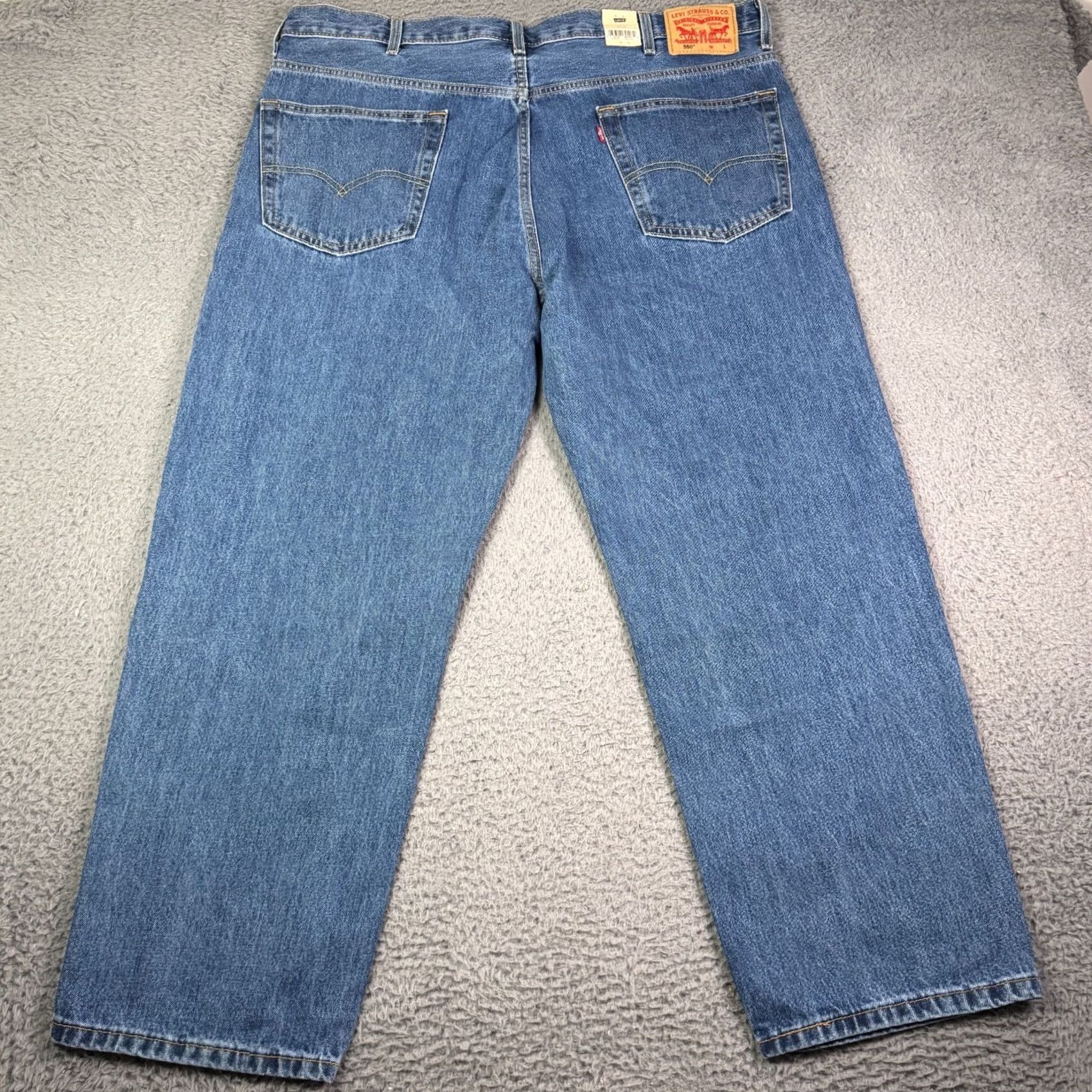 Levi's Levi's 550 Jeans 44x30 Blue Medium Wash Relaxed Denim Solid Cowboy NEW Mens Regular Jeans Size US 44 / EU 60 - 6 Thumbnail