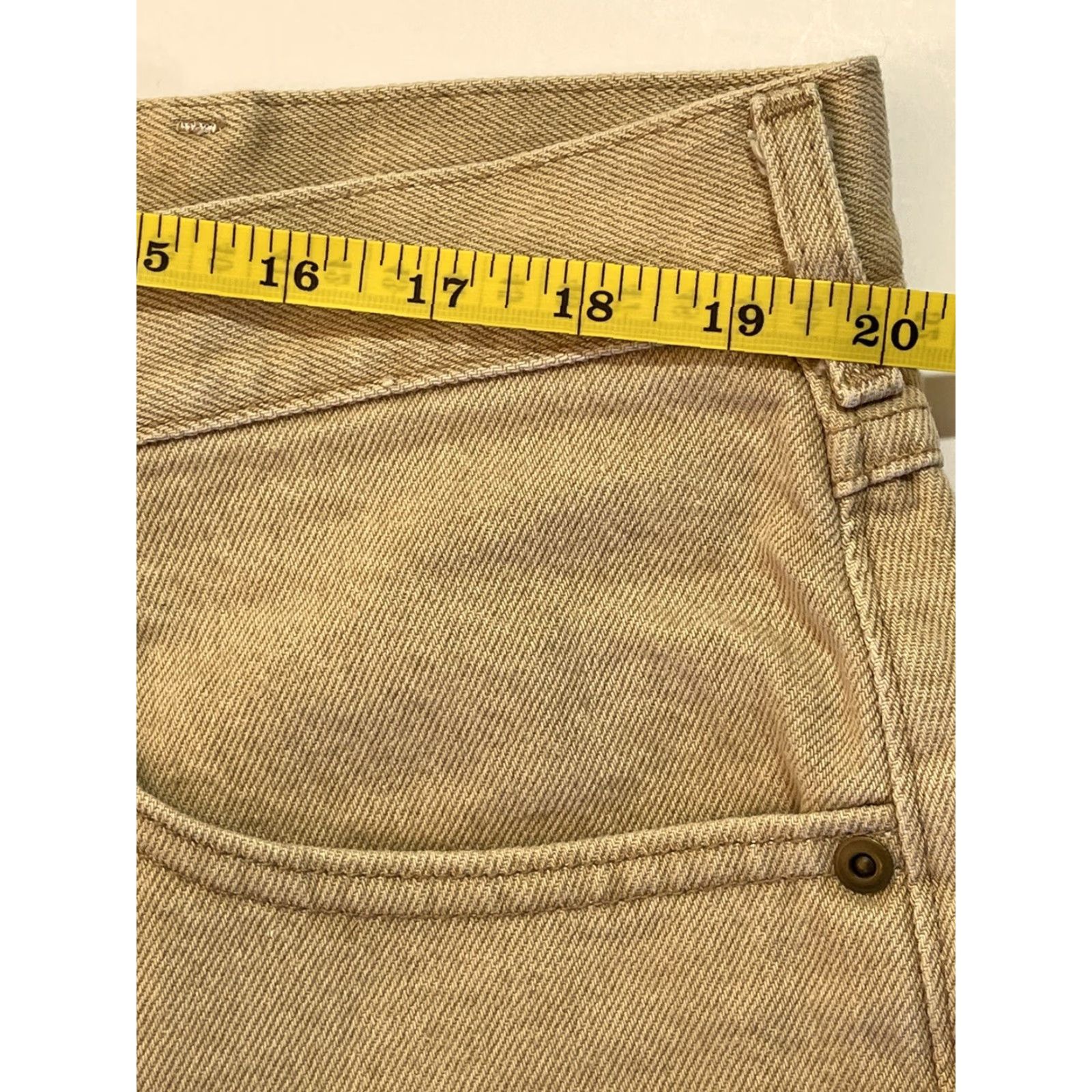 Vintage VINTAGE L.L. Bean Mens 90s USA Tan Denim Jean Shorts Flat Front Hiking Outdoor 42 Shirt/Shorts? Size US 42 / EU 58 - 7 Thumbnail