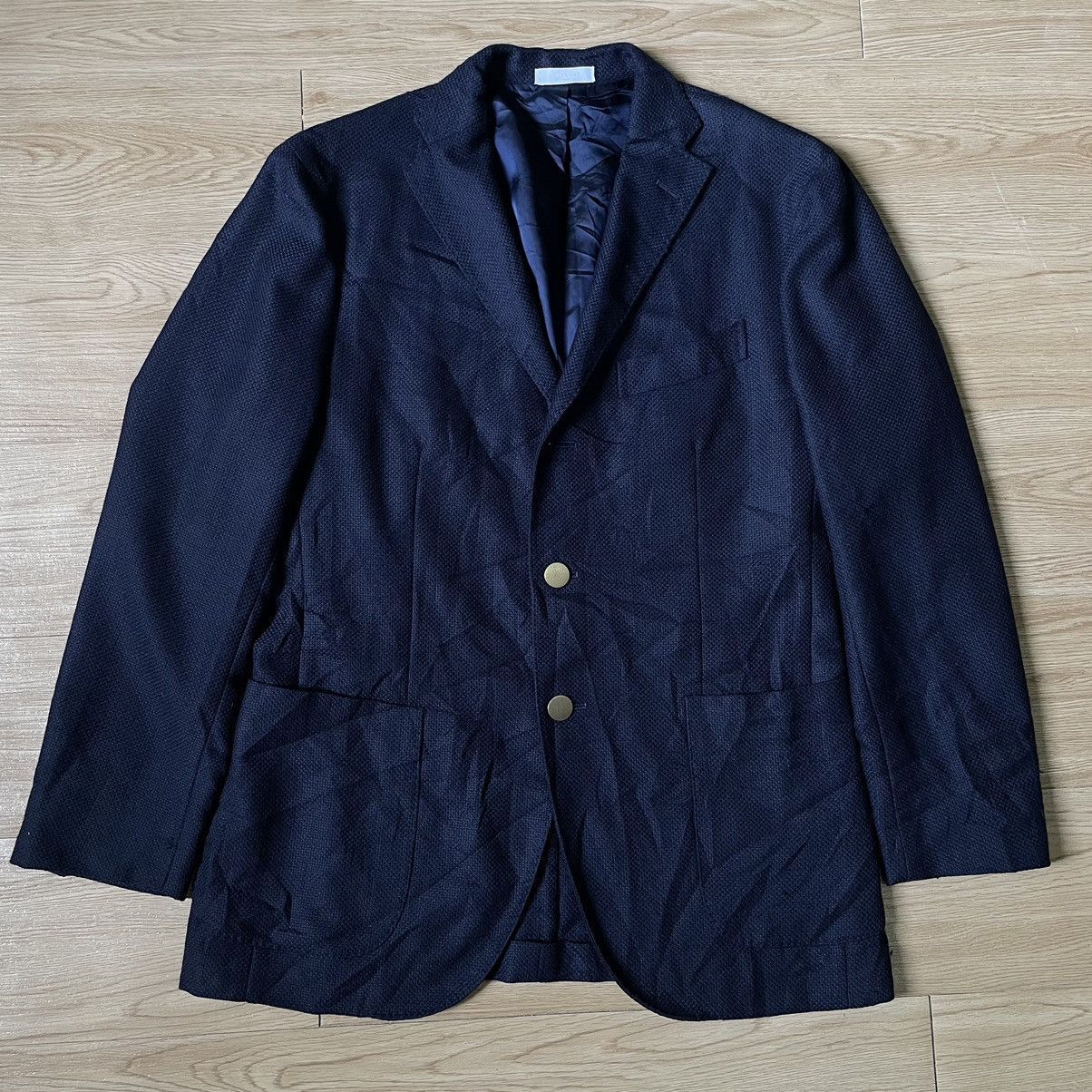 Boglioli 🇮🇹 Boglioli Milano Italy Blazer Virgin Wool Navy Blue Size US S / EU 44-46 / 1 - 4 Thumbnail