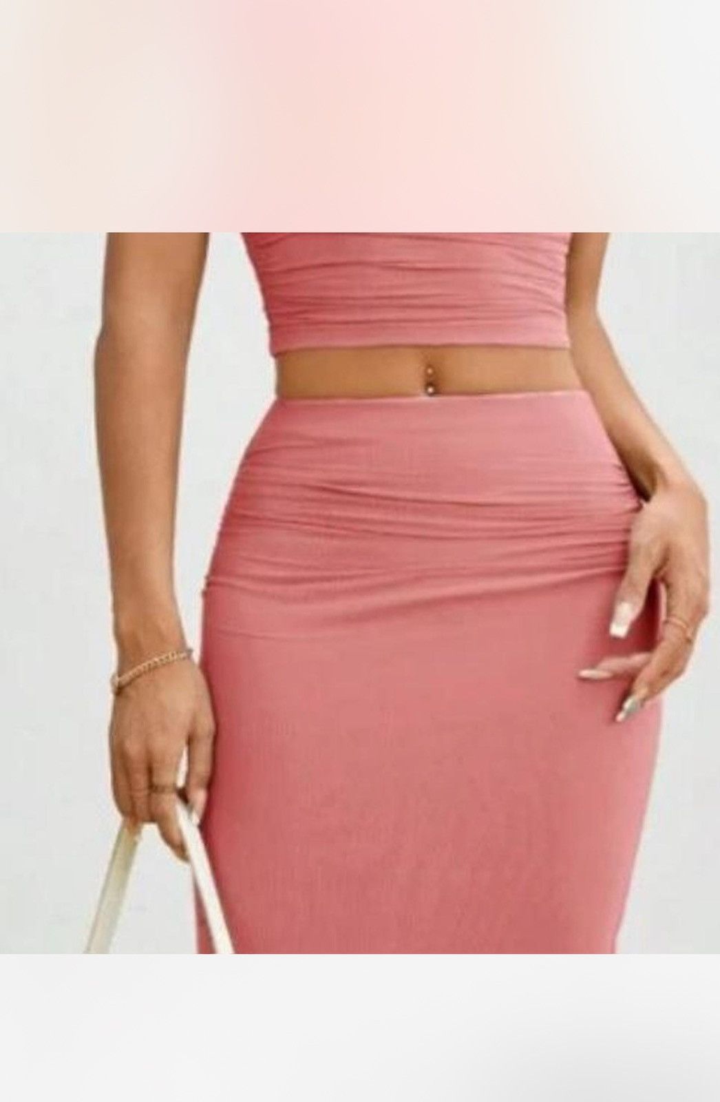 Shein Women's Asymmetric Neckline Top And Skirt Matching Set Size S / US 4 / IT 40 - 5 Thumbnail