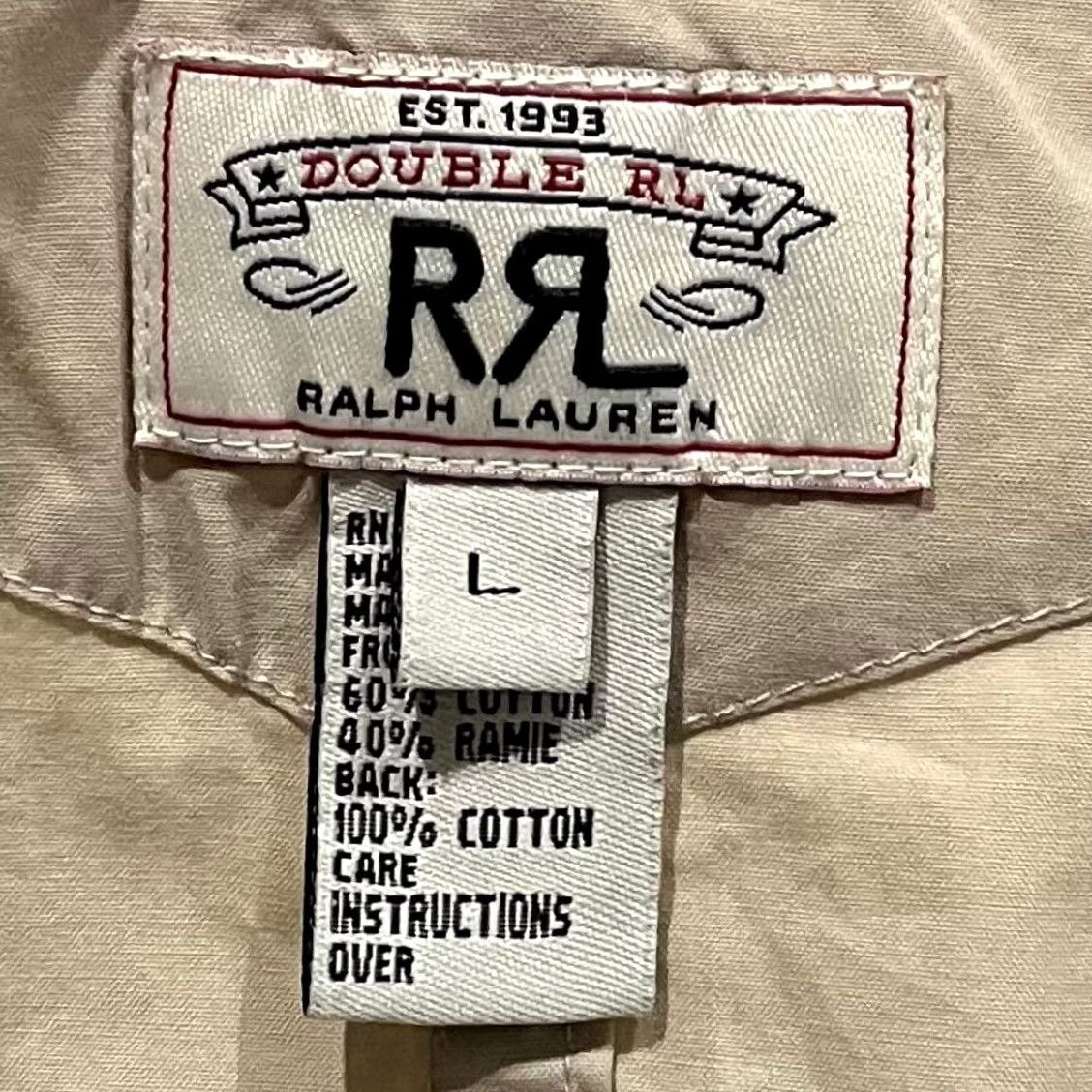 Ralph Lauren RRL Ralph Lauren Work Vest L Beige Cotton Linen Casual 1920 Mens Size US L / EU 52-54 / 3 - 7 Thumbnail