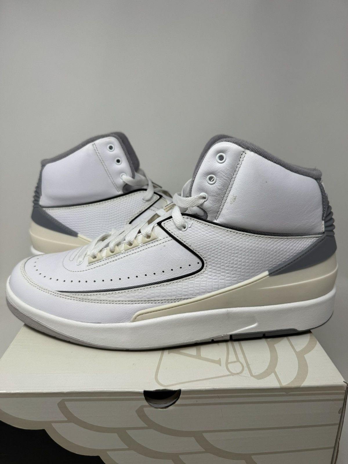 Jordan Brand Nike Air Jordan 2 Retro White Cement Size US 13 / EU 46 - 3 Thumbnail