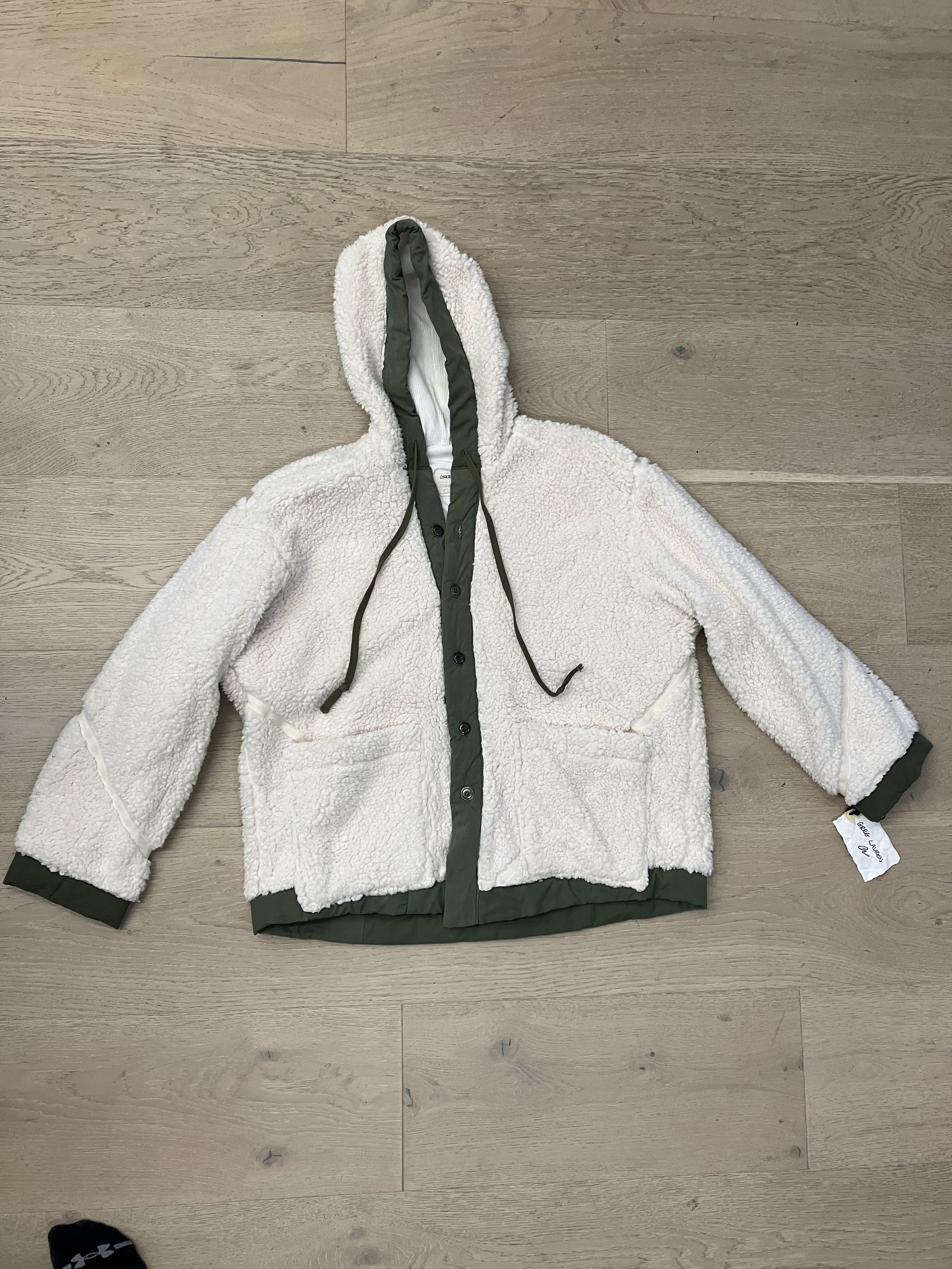 Greg Lauren $2950 NWT Greg Lauren Ivory Sherpa Hooded Boxy XXL (Size 5 Size US XXL / EU 58 / 5 - 6 Thumbnail