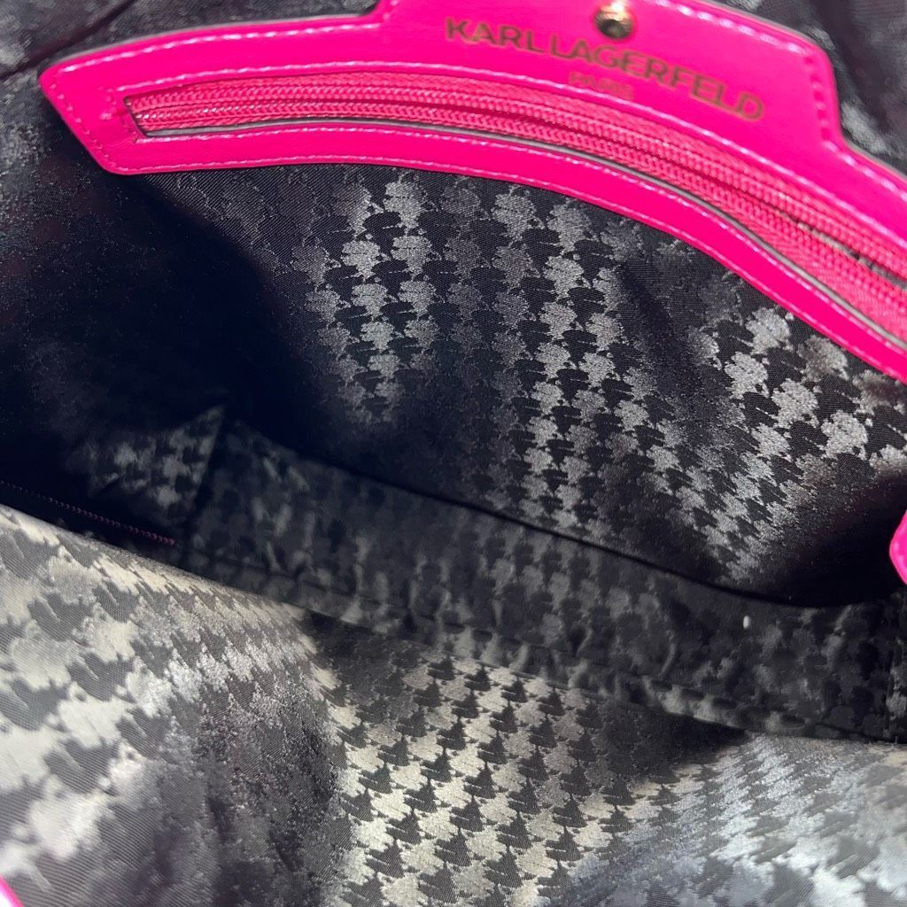 Karl Lagerfeld Karl Lagerfeld Paris womens Chantelle TOTE in Fuchsia Size ONE SIZE - 9 Thumbnail