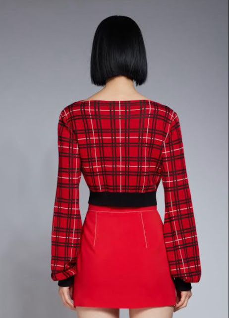 Marni o1w1db11024 Checked Jacquard-Knit Wool Sweater in Red Size M / US 6-8 / IT 42-44 - 2 Thumbnail