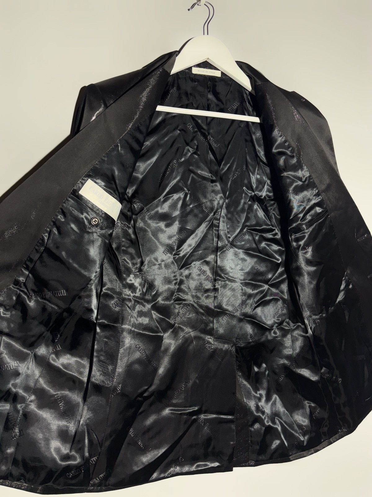 Carlo Pignatelli Carlo Pignatelli Cerimonia Black Shiny Metallic Glossy Set Size 50R - 7 Thumbnail