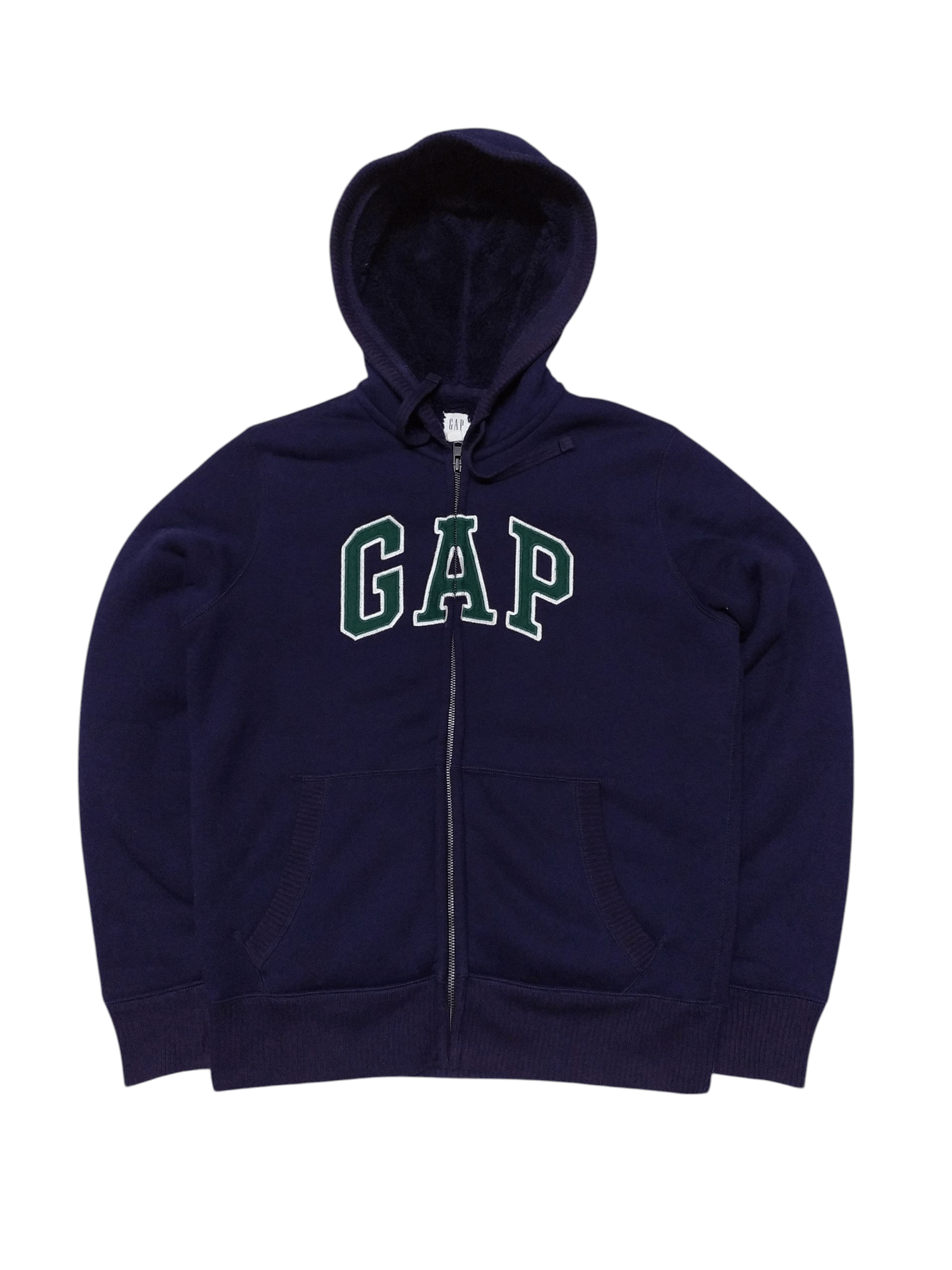 Gap Vintage GAP Big Logo Full Zipper Hoodie Size S / US 4 / IT 40 - 1 Thumbnail