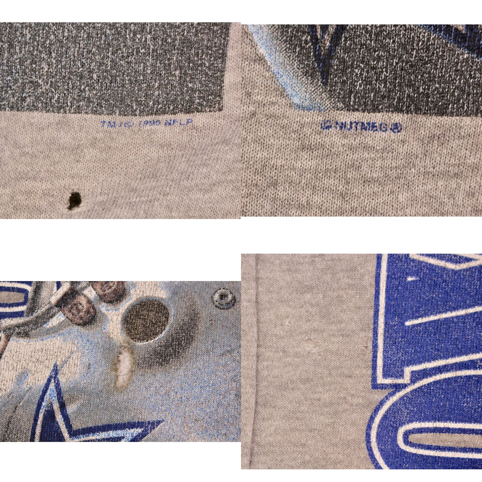 Lee VINTAGE Lee Sport Cowboys Helmet Sweatshirt 1990s XL Grey Polycotton Shirt Mens Sportswear/Beach 90s Size US XL / EU 56 / 4 - 8 Thumbnail