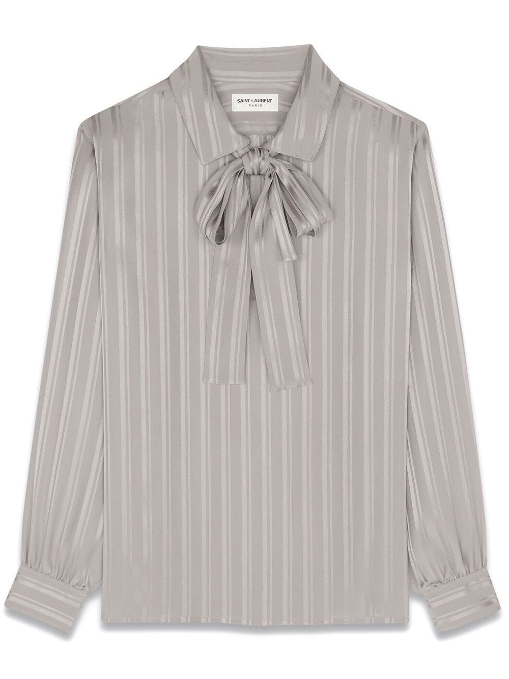 o1bcso1str1024 Lavalliere Neck Blouse in Grey