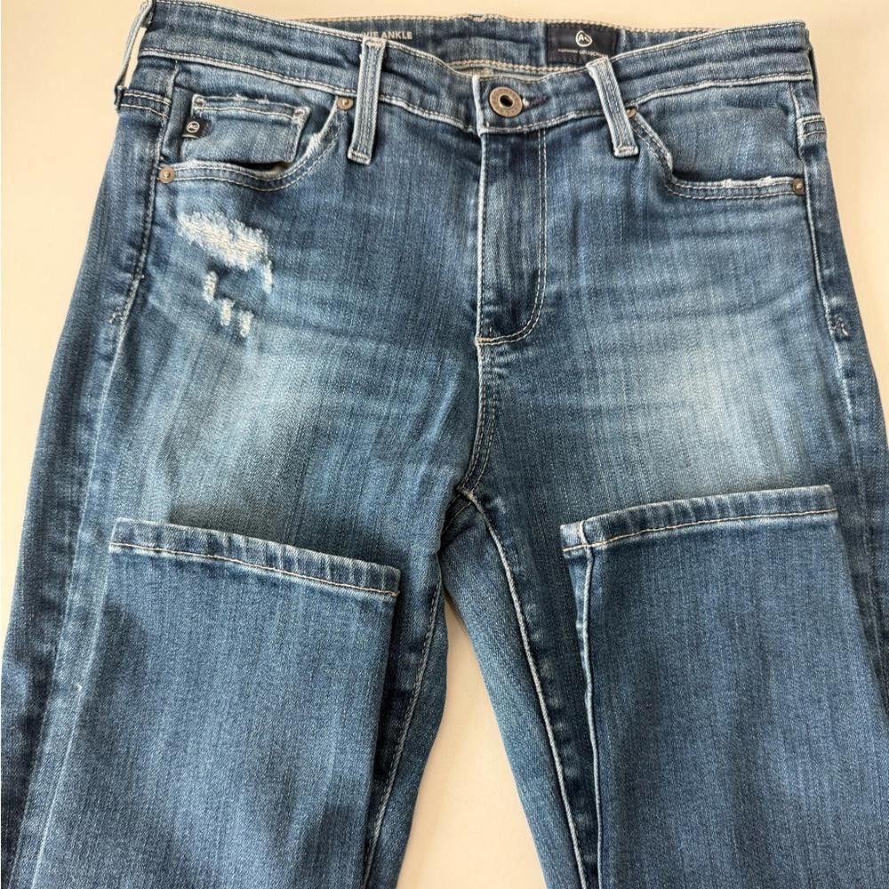 Designer AG Adriano Goldschmied Stevie Ankle Slim Straight Jeans 25 Size 25" / US 0 / IT 36 - 10 Thumbnail