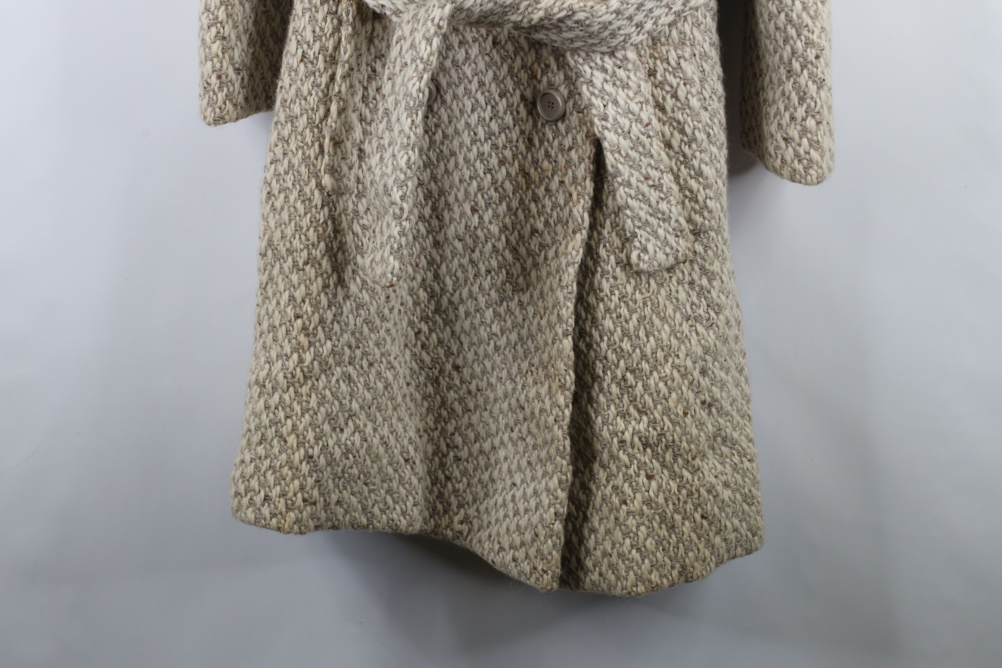 Vintage Vintage 50s 60s Rockabilly Fur Trim Wool Tweed Jacket Size L / US 10 / IT 46 - 4 Thumbnail