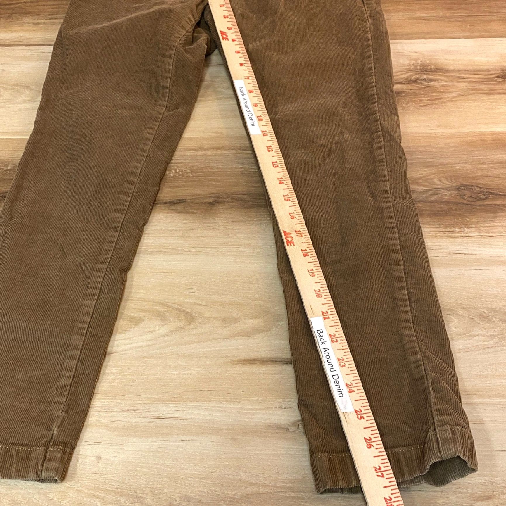 J.Crew J. Crew Corduroy Pants Mens XS Brown Elastic Waist Drawstring Jogger Casual Straight Front Button Pockets Size US 27 - 7 Thumbnail