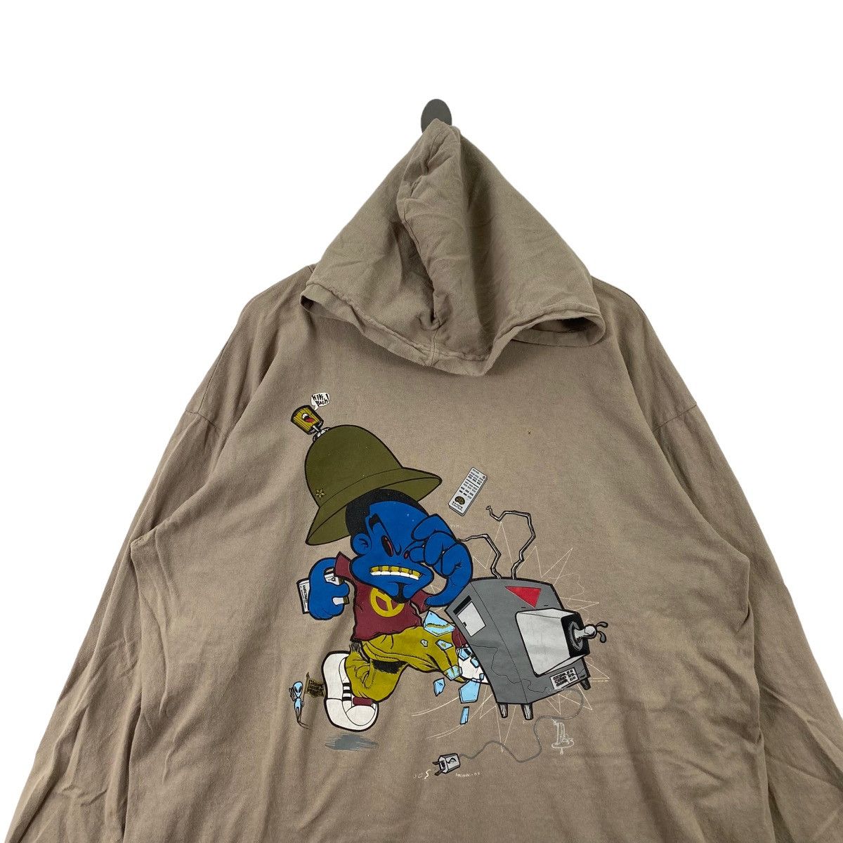 Vintage Vintage 90s KIK WEAR INC Usa Grafitti Streetwear Hooded Size US XXL / EU 58 / 5 - 2 Thumbnail