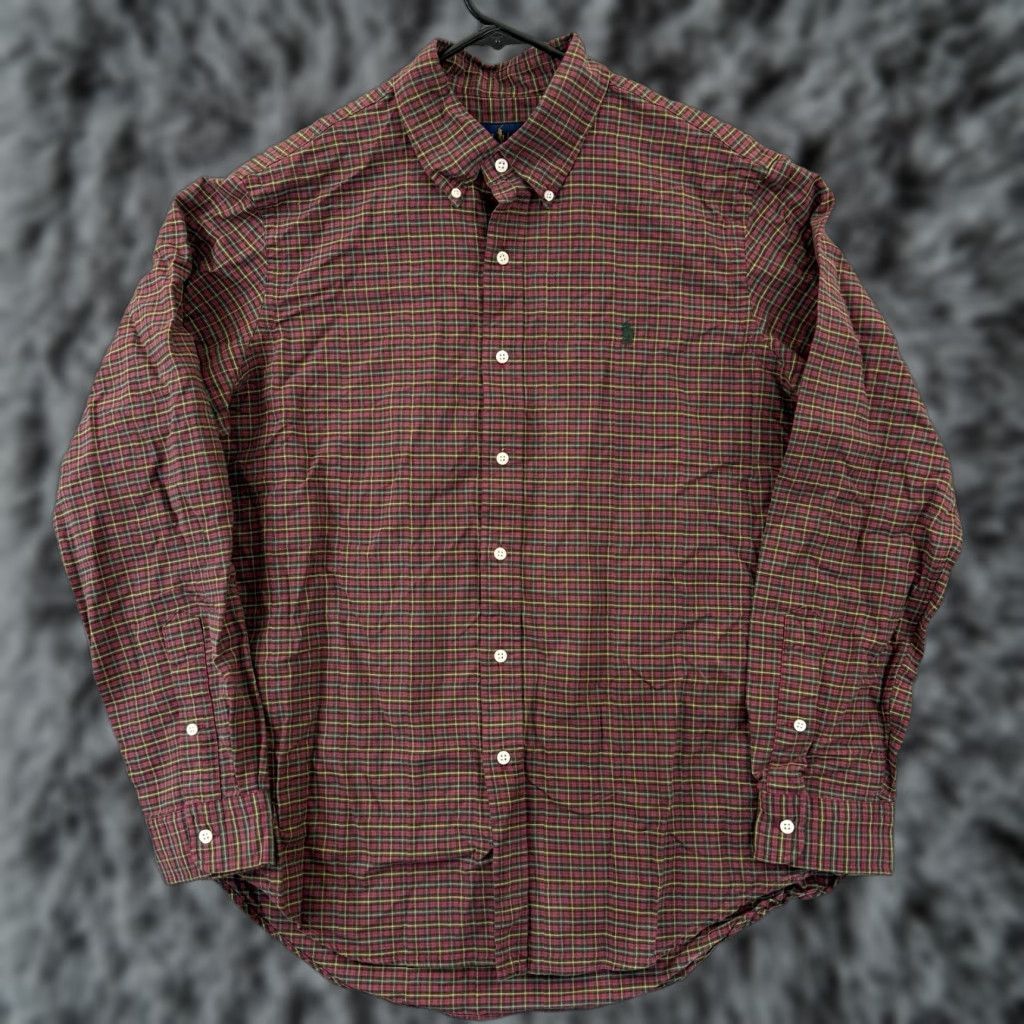 Polo Ralph Lauren Polo Ralph Lauren Shirt Mens Large Red Check Pony Long Sleeve Button Up Preppy Size US L / EU 52-54 / 3 - 1 Thumbnail