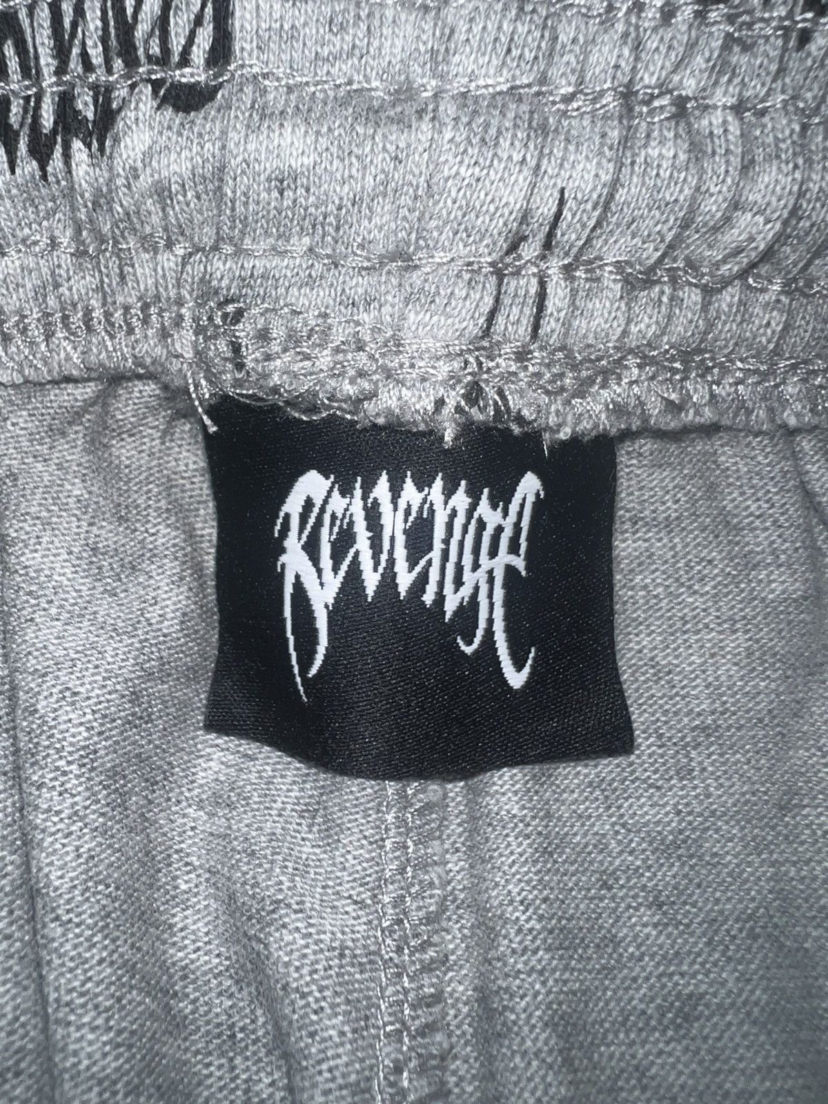 Revenge Revenge Grey/Black Allover Logo Shorts Size US 34 / EU 50 - 6 Thumbnail