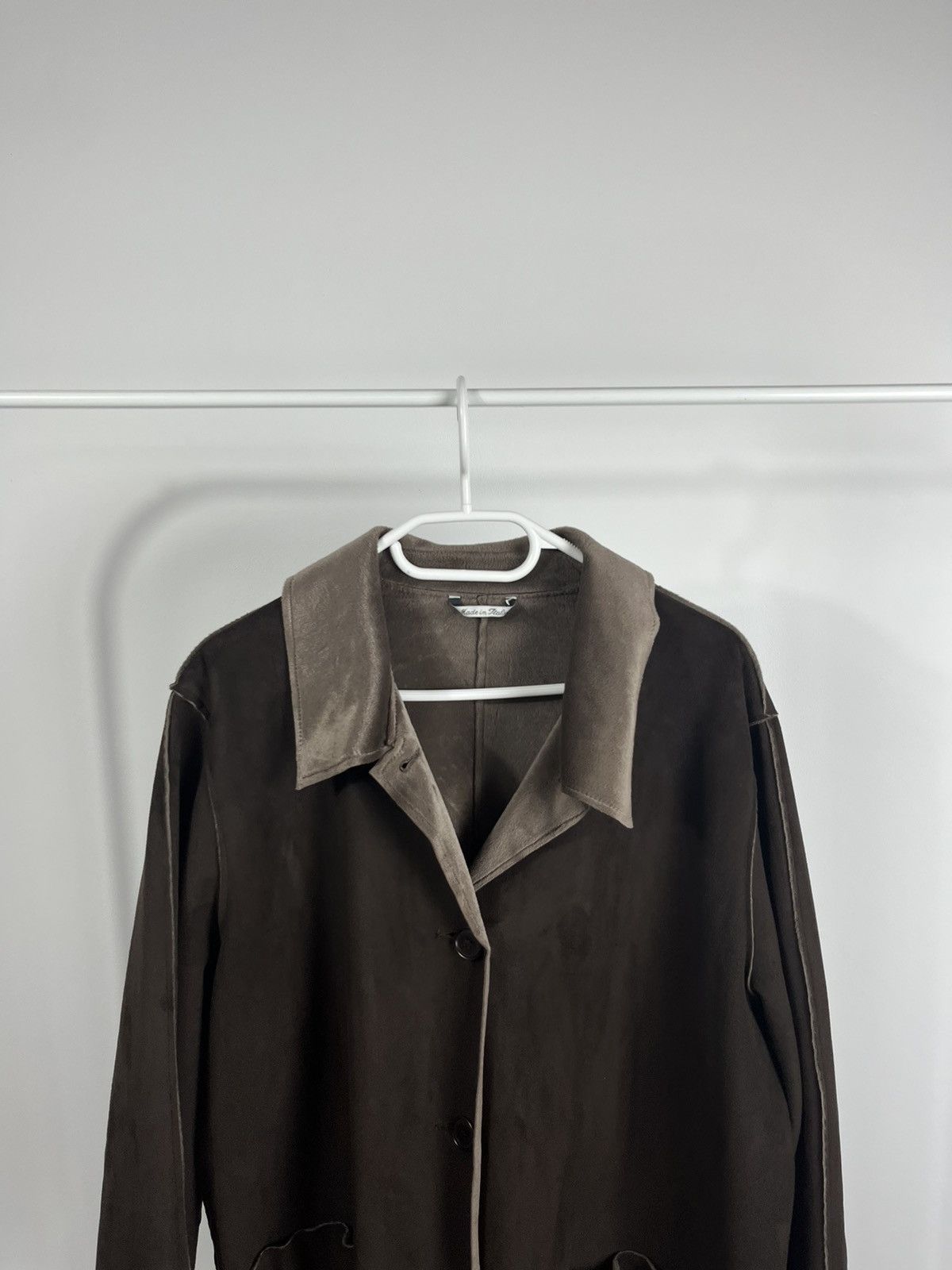 Other Vintage Marina Rinaldo Suede Trench Jacket Size XXL / US 16-18 / IT 52-54 - 2 Thumbnail