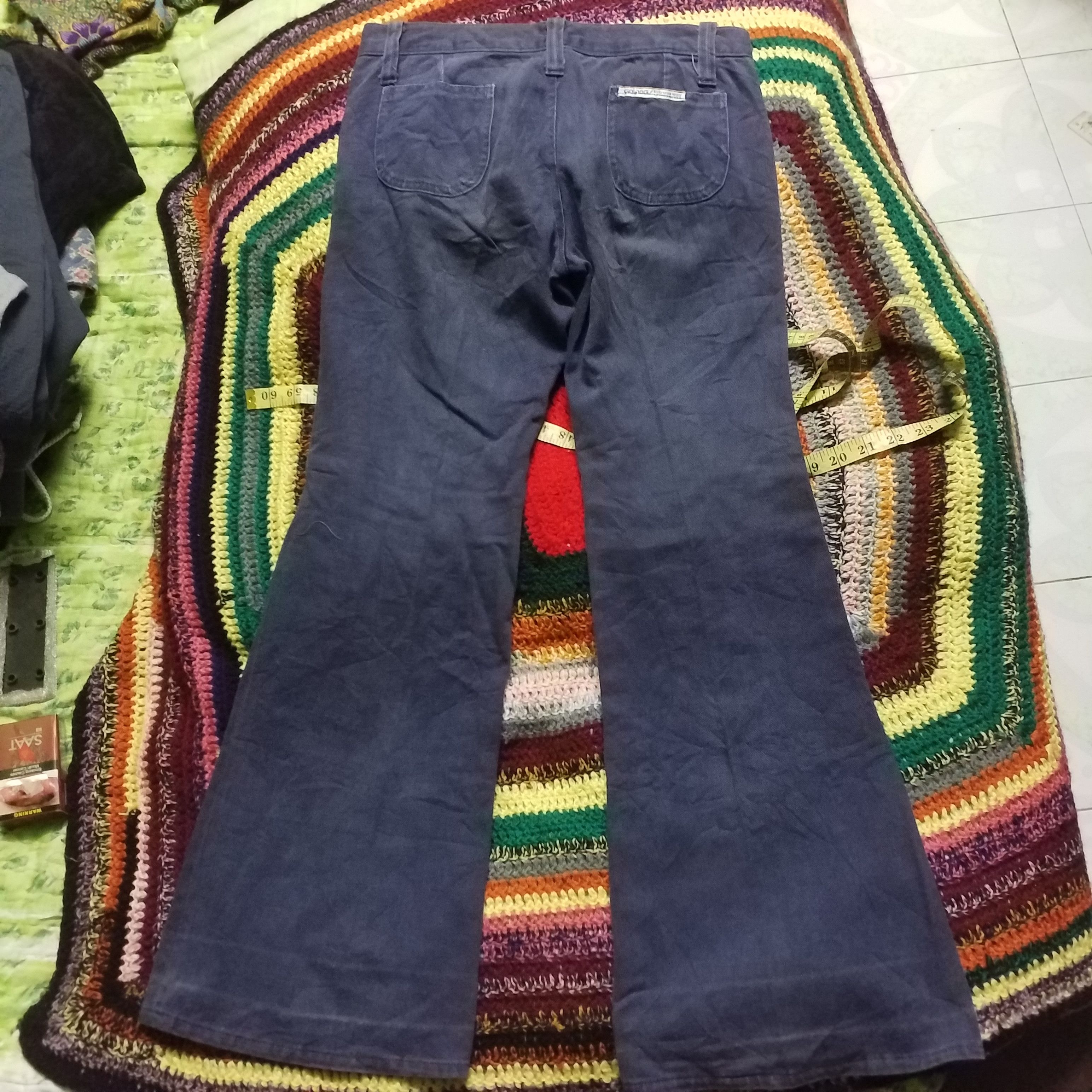 Japanese Brand BUSH PANT FLARE BUTTON SHOW UP DENIM JEANS Size 29" - 5 Thumbnail