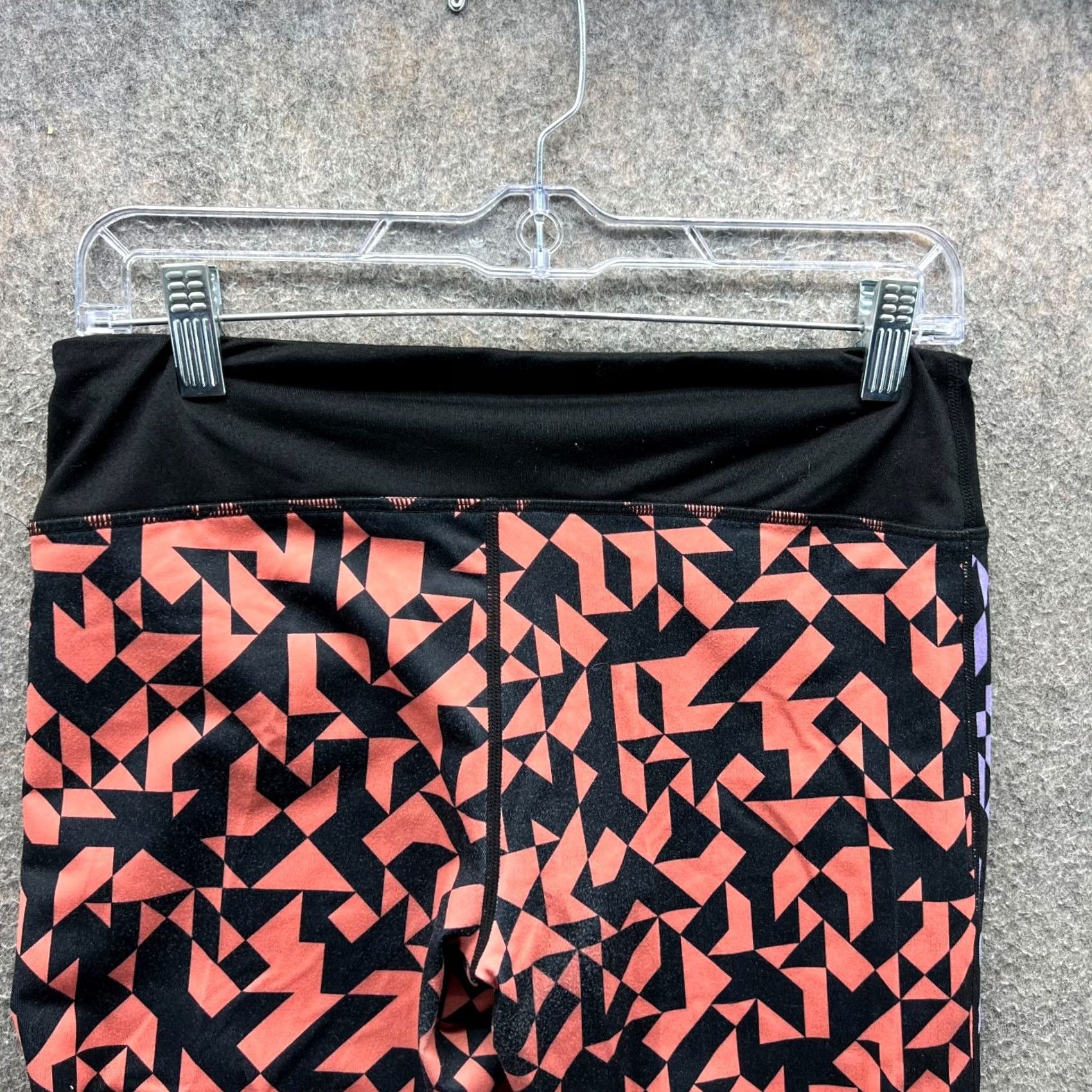 Reebok Reebok Leggings Womens M Purple Black Coral Pattern Stretch Capri Pants CrossFit Compression Activewear Skinny Set Size 32" / US 10 / IT 46 - 4 Thumbnail