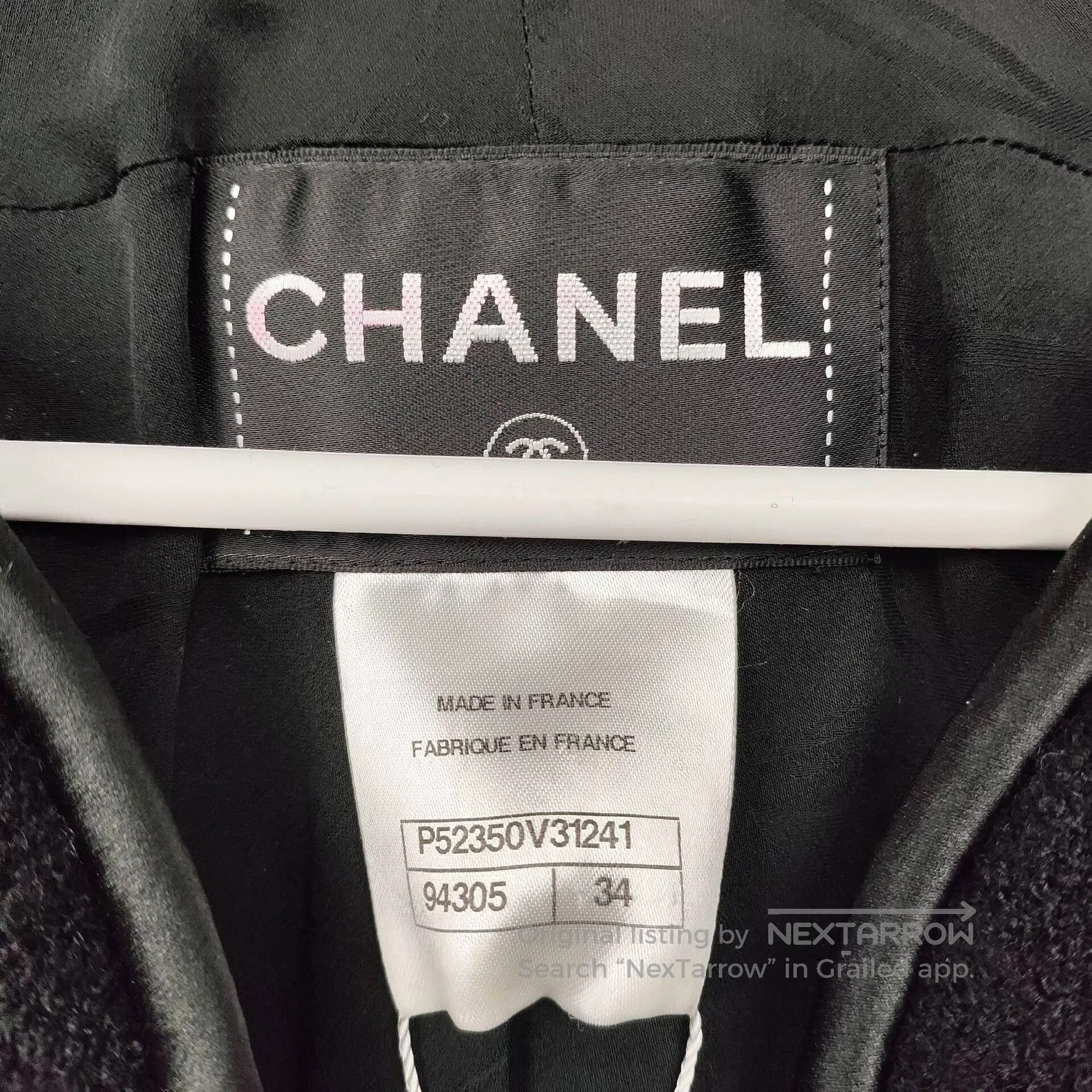 Chanel Chanel 15B Black Silk Lining Jacket. Size XXS / US 00 / IT 34 - 3 Thumbnail