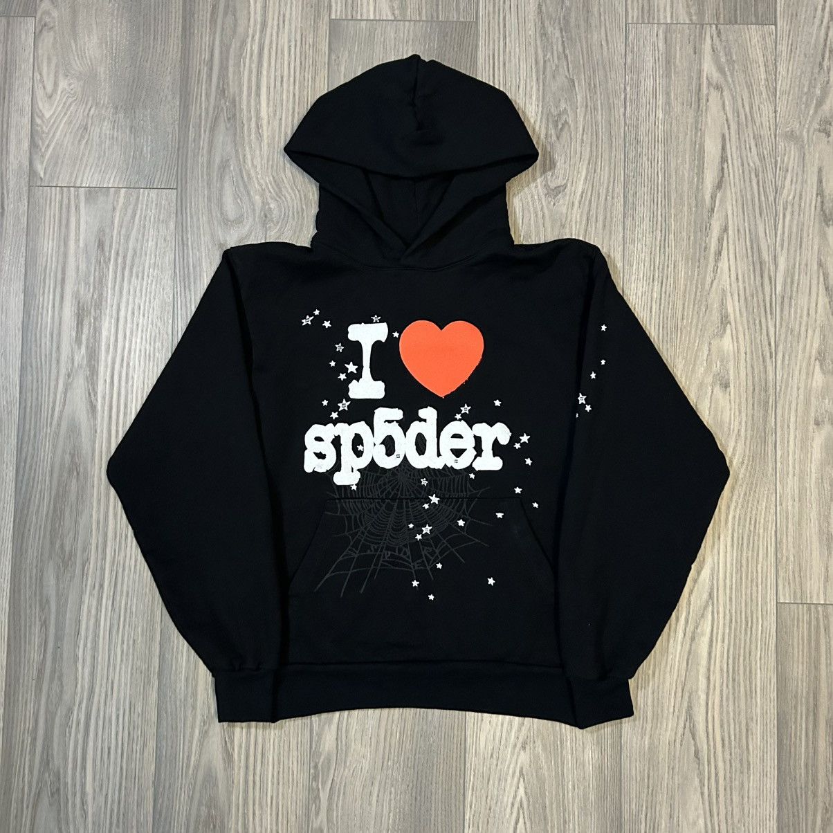 I Love sp5der パーカー Sp5der I Heart SP5 Hoodie Black - SS24 - US
