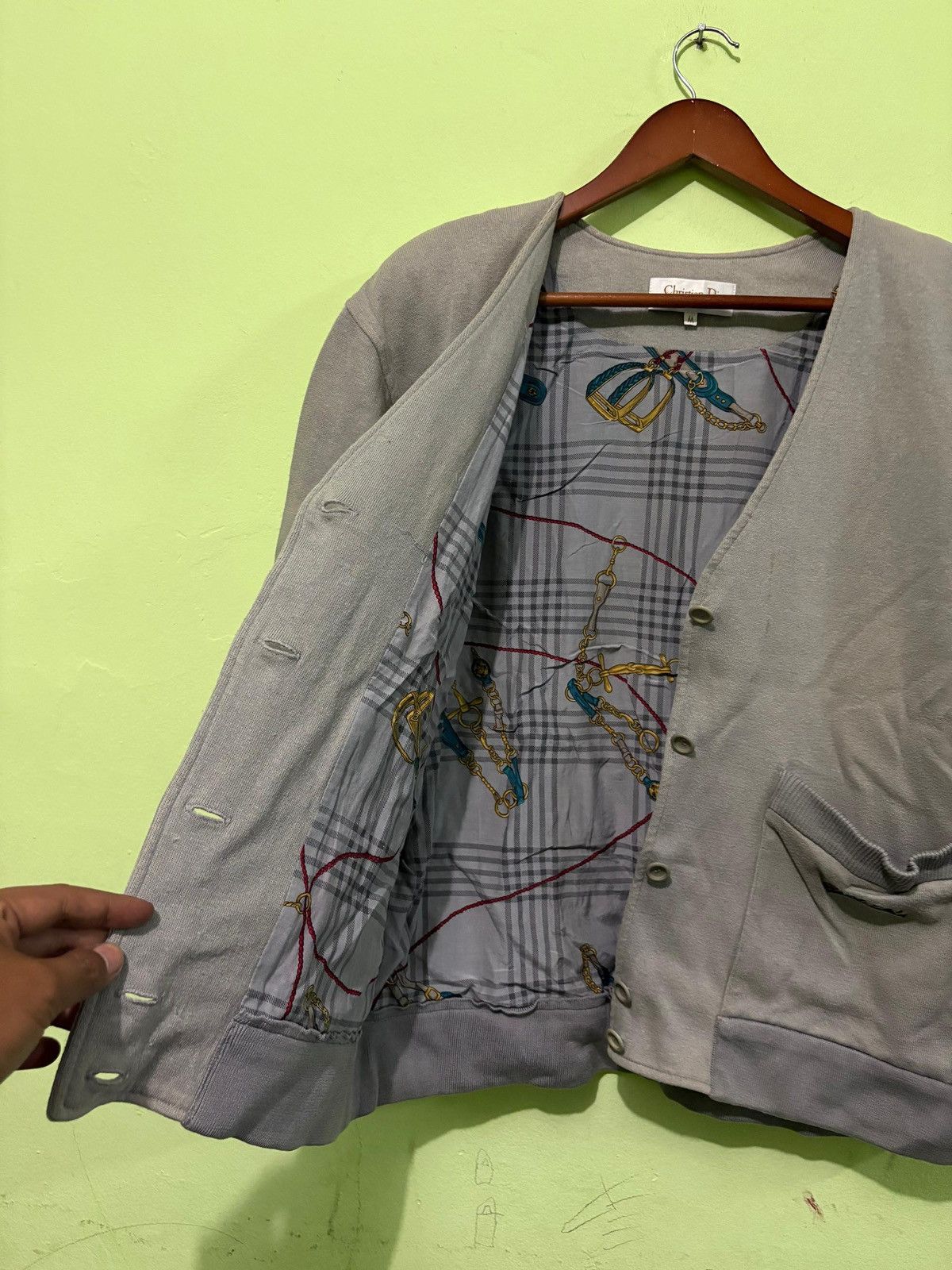 Christian Dior Monsieur Vtg Christian Dior Cardigan Jacket Design Double Pocket Size US M / EU 48-50 / 2 - 4 Thumbnail