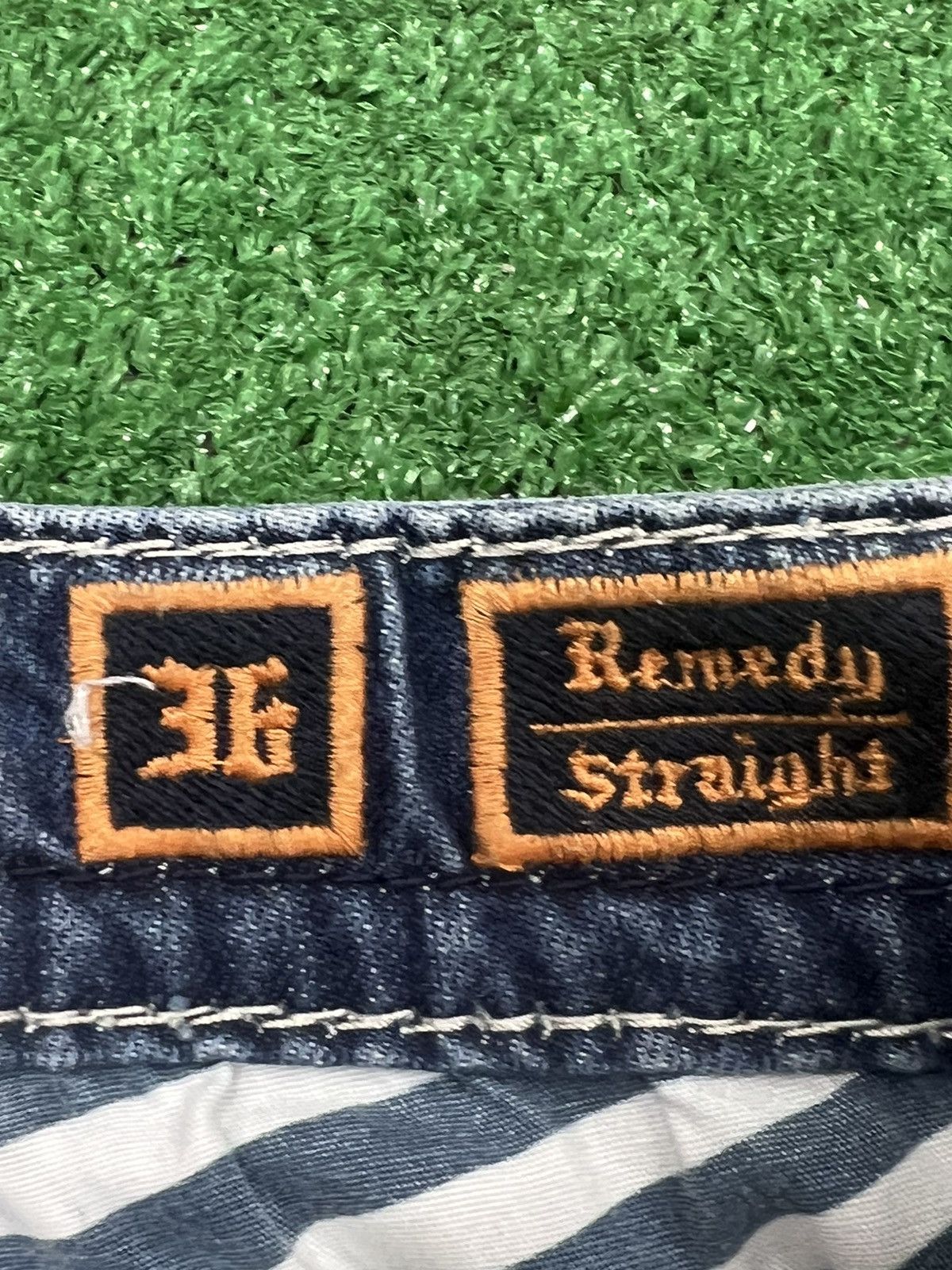 Rock Revival Y2k Rock Revival Remedy Straight Leg Jeans Size 36 - 6 Thumbnail