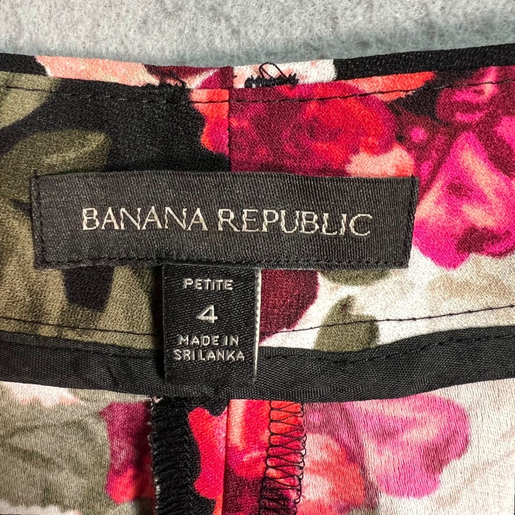 Banana Republic Banana Republic Womens Petite 4 Blake Crop Wide Leg Pants Floral Print Shirt? Size 27" / US 4 / IT 40 - 3 Thumbnail