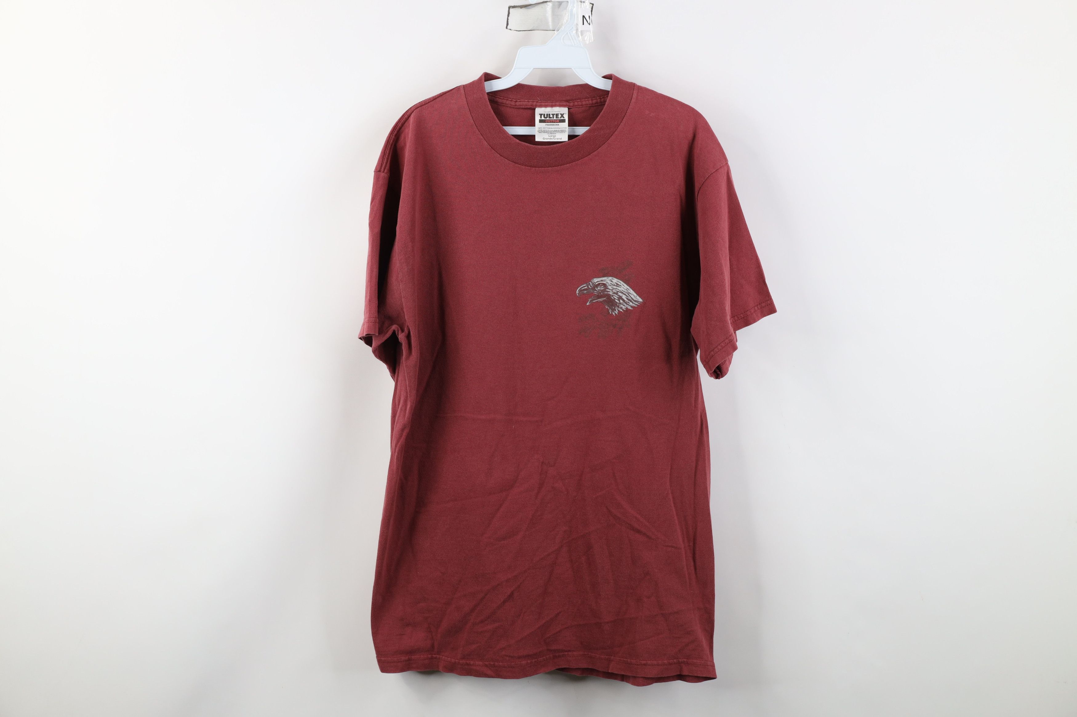 Vintage Vintage 90s Streetwear Nature Eagle Short Sleeve T-Shirt Red Size US L / EU 52-54 / 3 - 1 Thumbnail