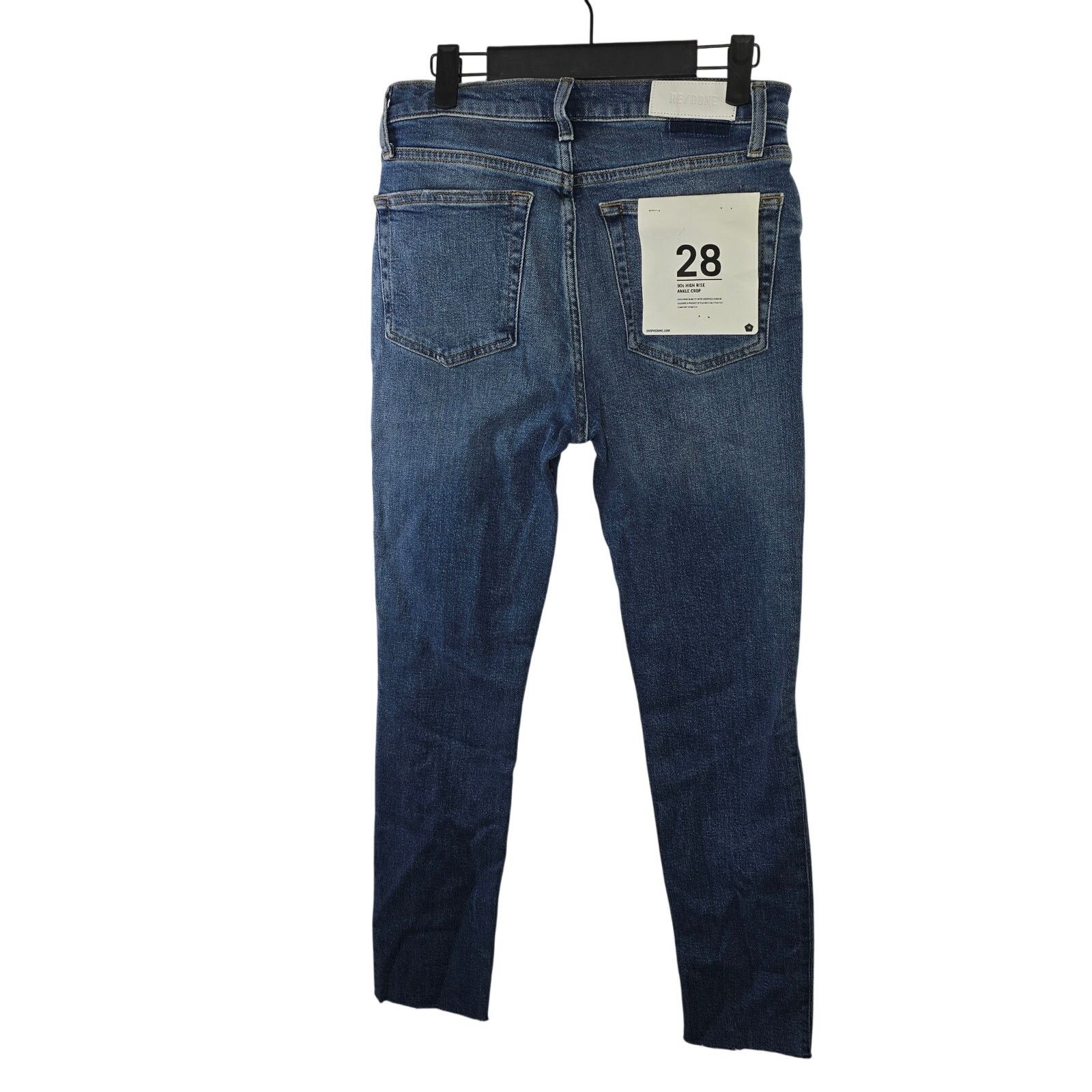 RE/DONE RE/DONE 90s High Rise Ankle Crop ButtonFly Denim Jeans Sz 28 Size 28" / US 6 / IT 42 - 11 Thumbnail