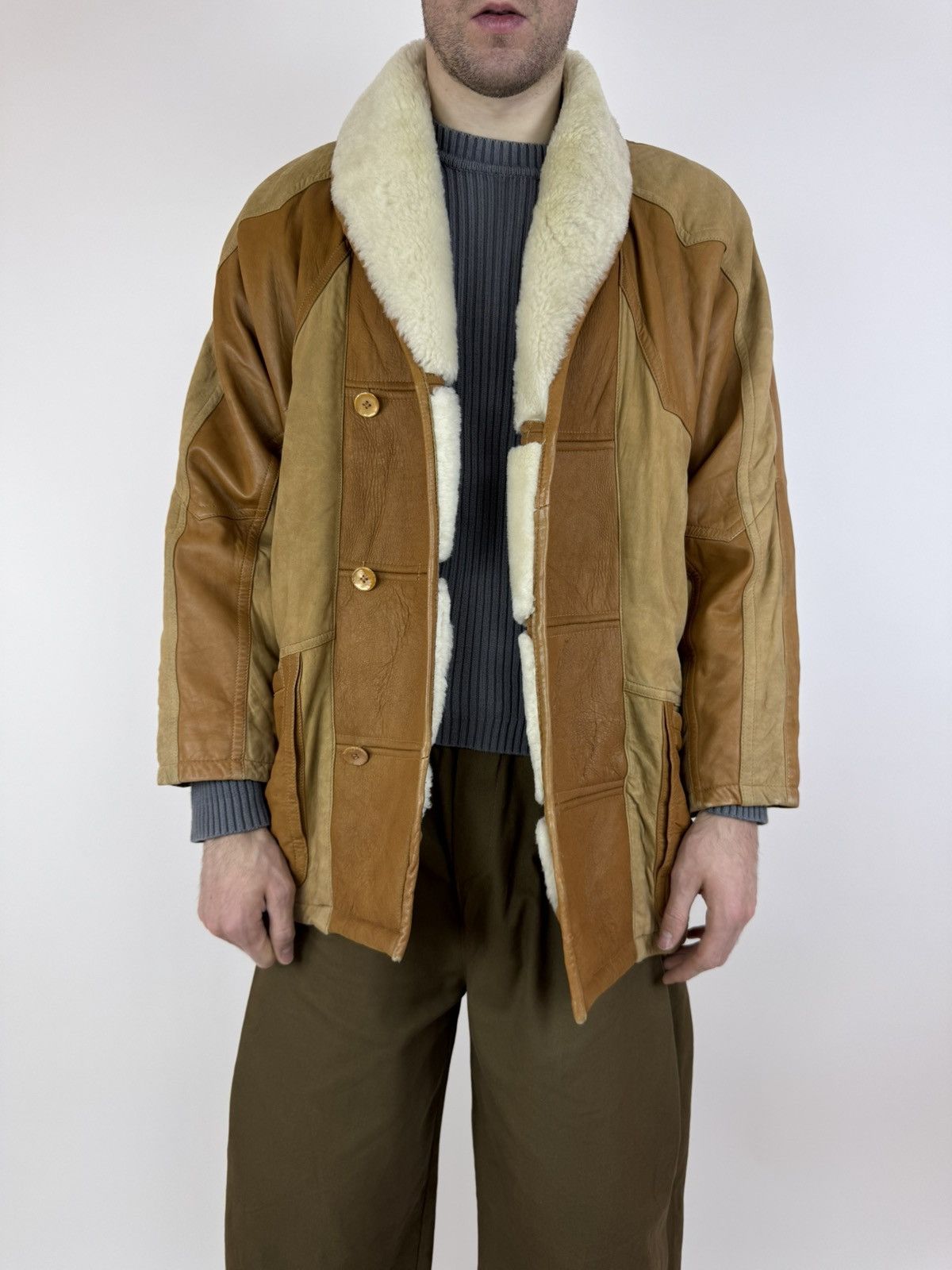 Vintage Latif Sheepskin Leather Jacket Vintage Mens Size US M / EU 48-50 / 2 - 7 Thumbnail