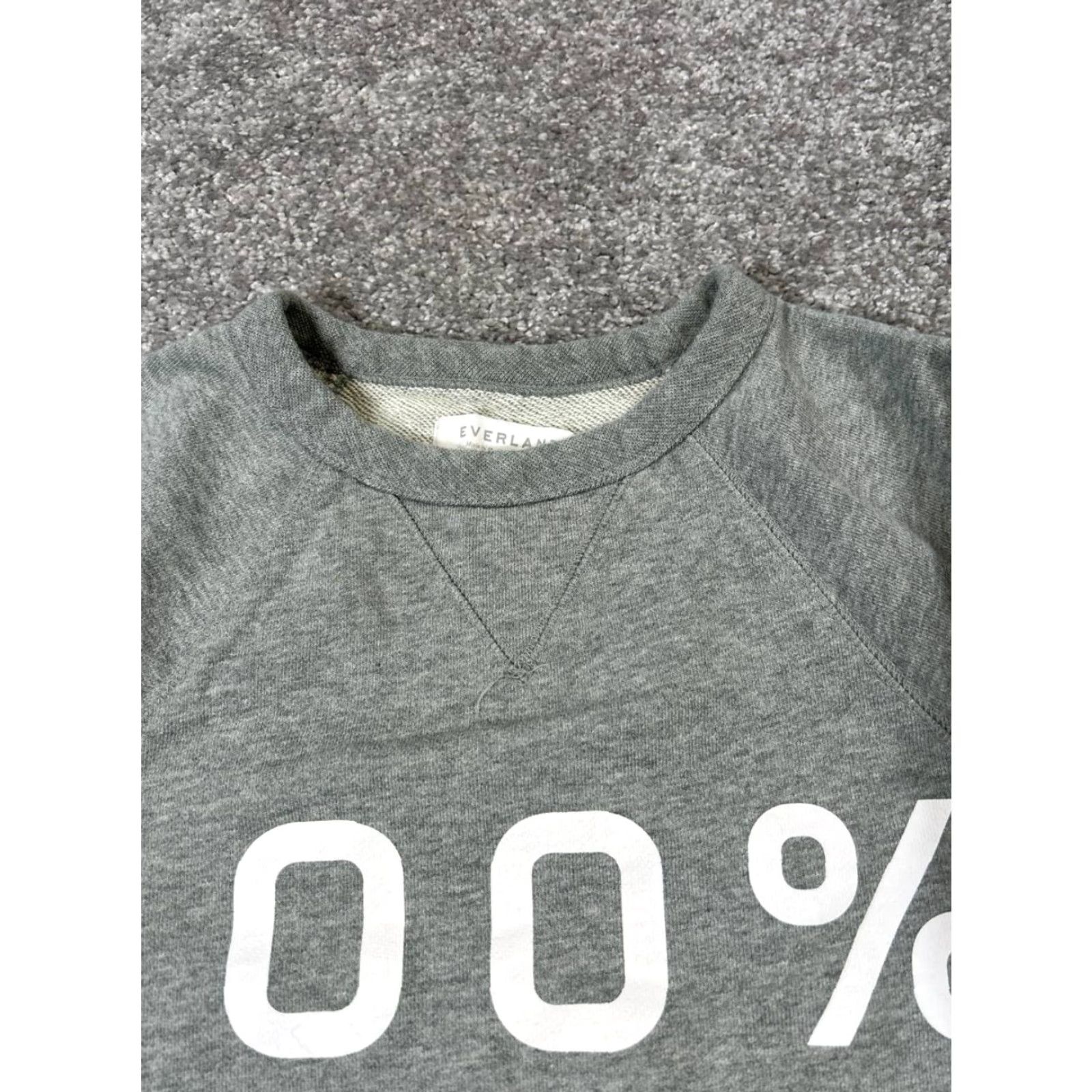 Everlane Everlane Sweatshirt Womens XS Gray Cotton Fleece Pullover Crew Neck Regular Fit Long Sleeve Activewear Winter Fall Spring Womens Size XS / US 0-2 / IT 36-38 - 2 Thumbnail