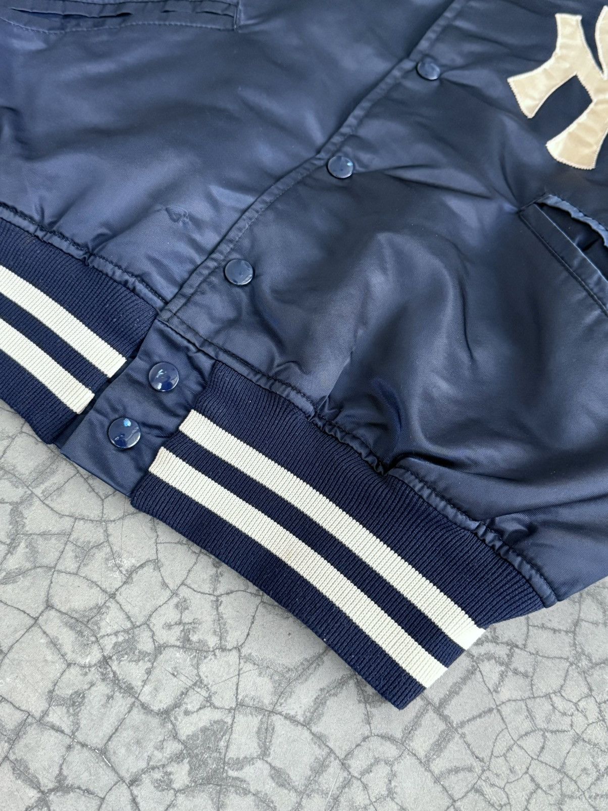Vintage Vtg 70’ Yankees NY Satin Bomber Jacket Size US L / EU 52-54 / 3 - 9 Thumbnail