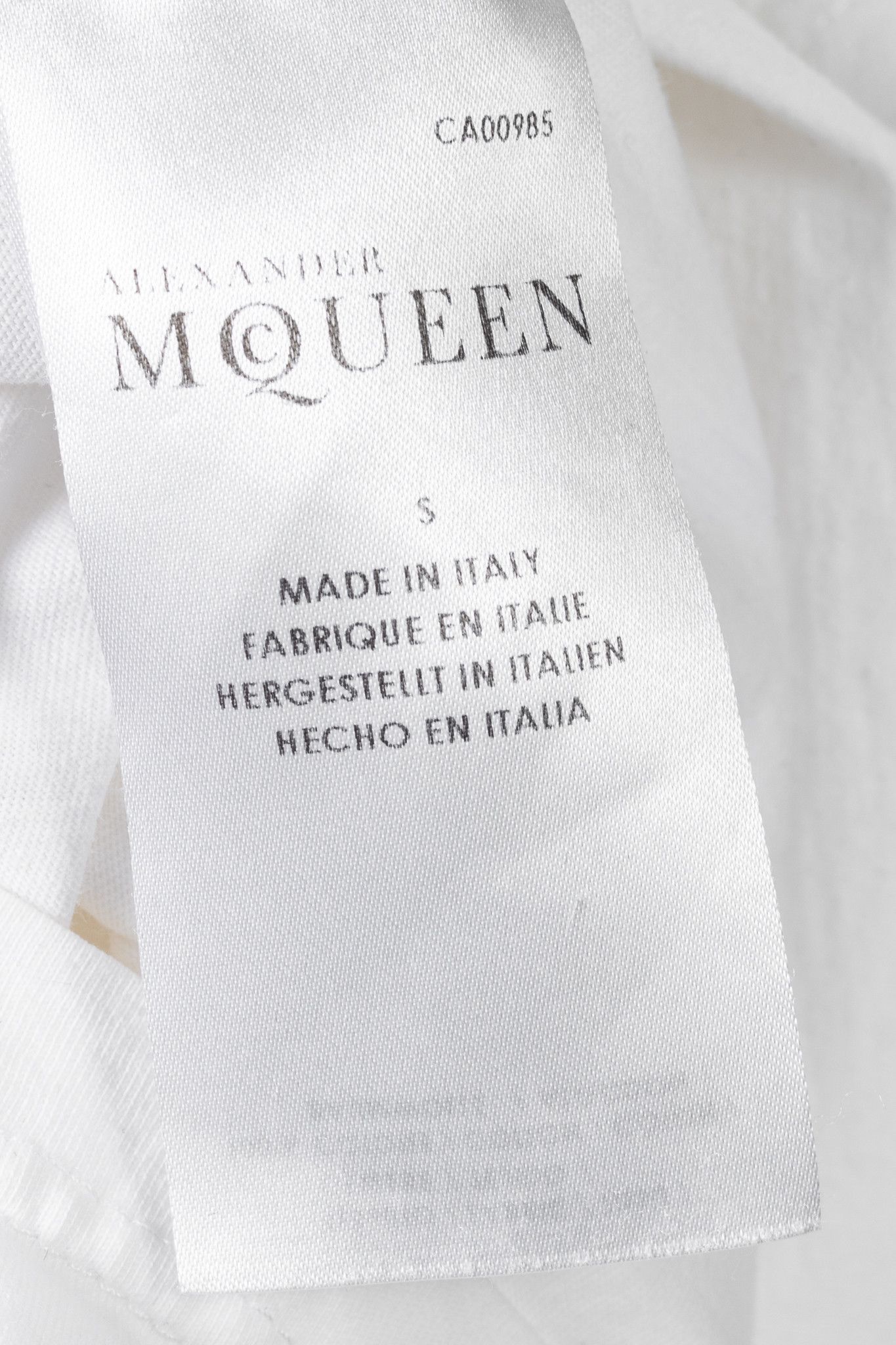 Alexander McQueen Alexander McQueen White Cotton Jersey Skull-Print T-Shirt Size US S / EU 44-46 / 1 - 8 Thumbnail