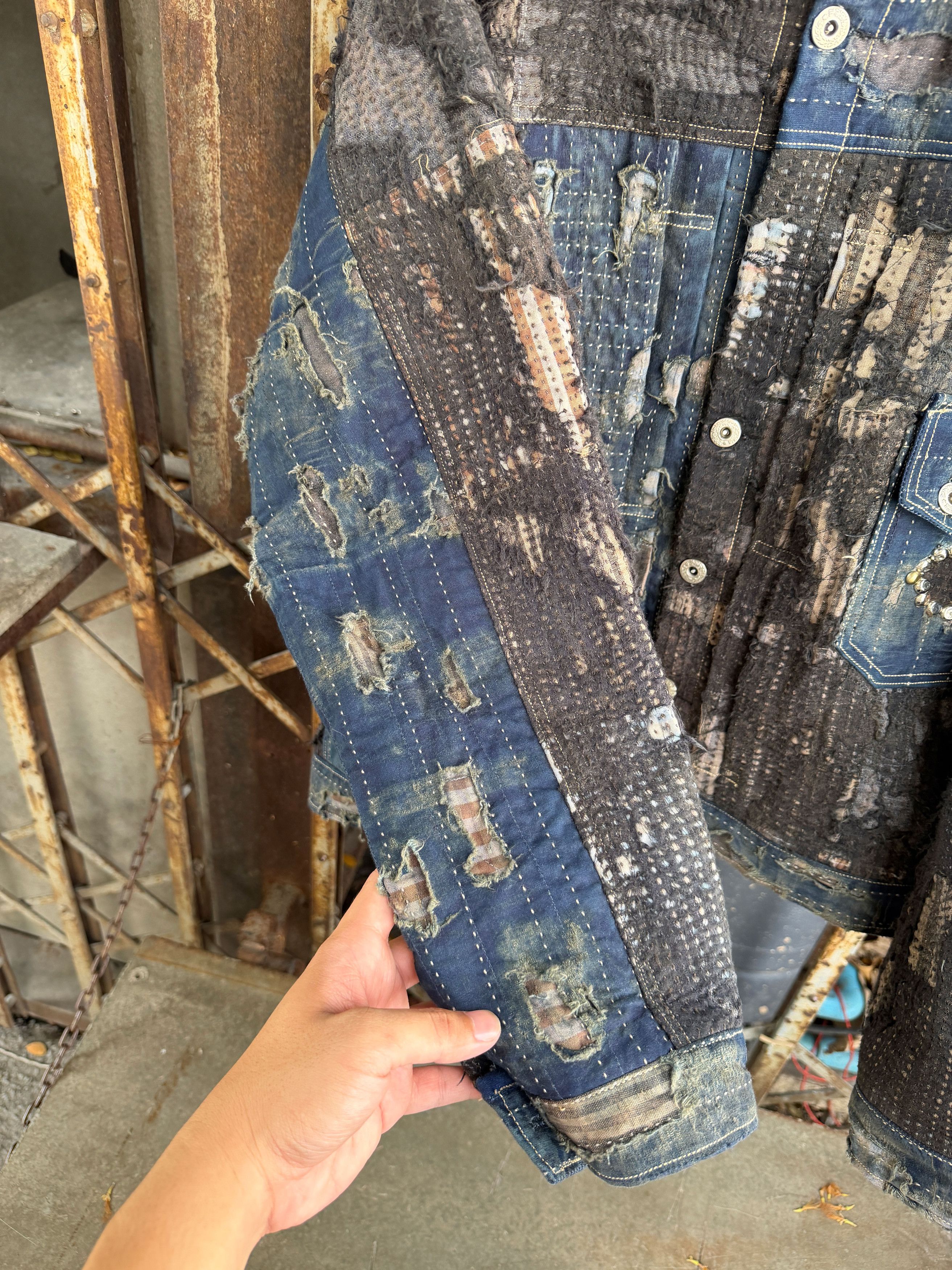 Japanese Brand 1/1 Boro Patchwork Denim Jacket Size US L / EU 52-54 / 3 - 20 Thumbnail
