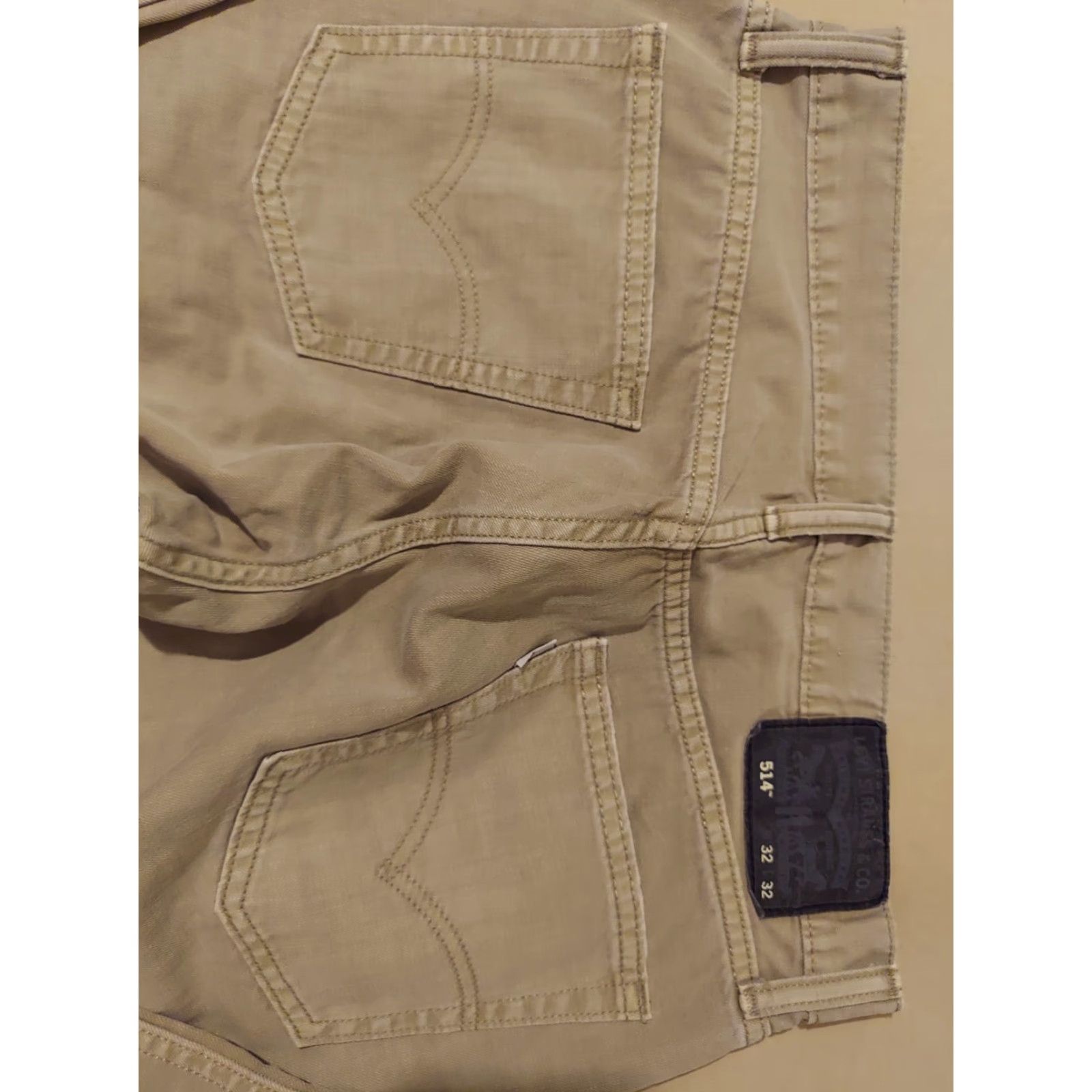 Levi's VINTAGE Levis 514 Jeans Slim Straight 32x32 Beige Denim Pants Mens Jeans Slim Stretch Regular 32 Mens Size US 32 / EU 48 - 2 Thumbnail