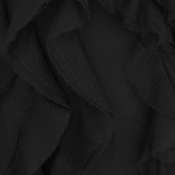 Dior o1w1db11225 424R08 Long Dress with Ruffles in Black Size S / US 4 / IT 40 - 3 Thumbnail