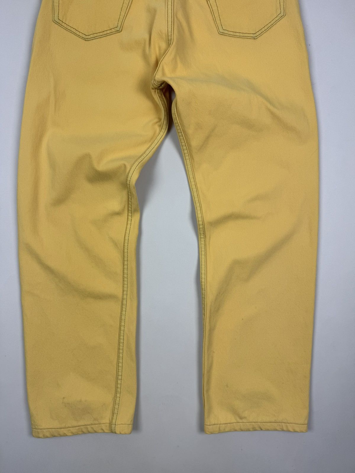 Levi's 1990’s Distressed Levi’s 501xx Yellow Denim Jeans Pants Size US 36 / EU 52 - 17 Thumbnail