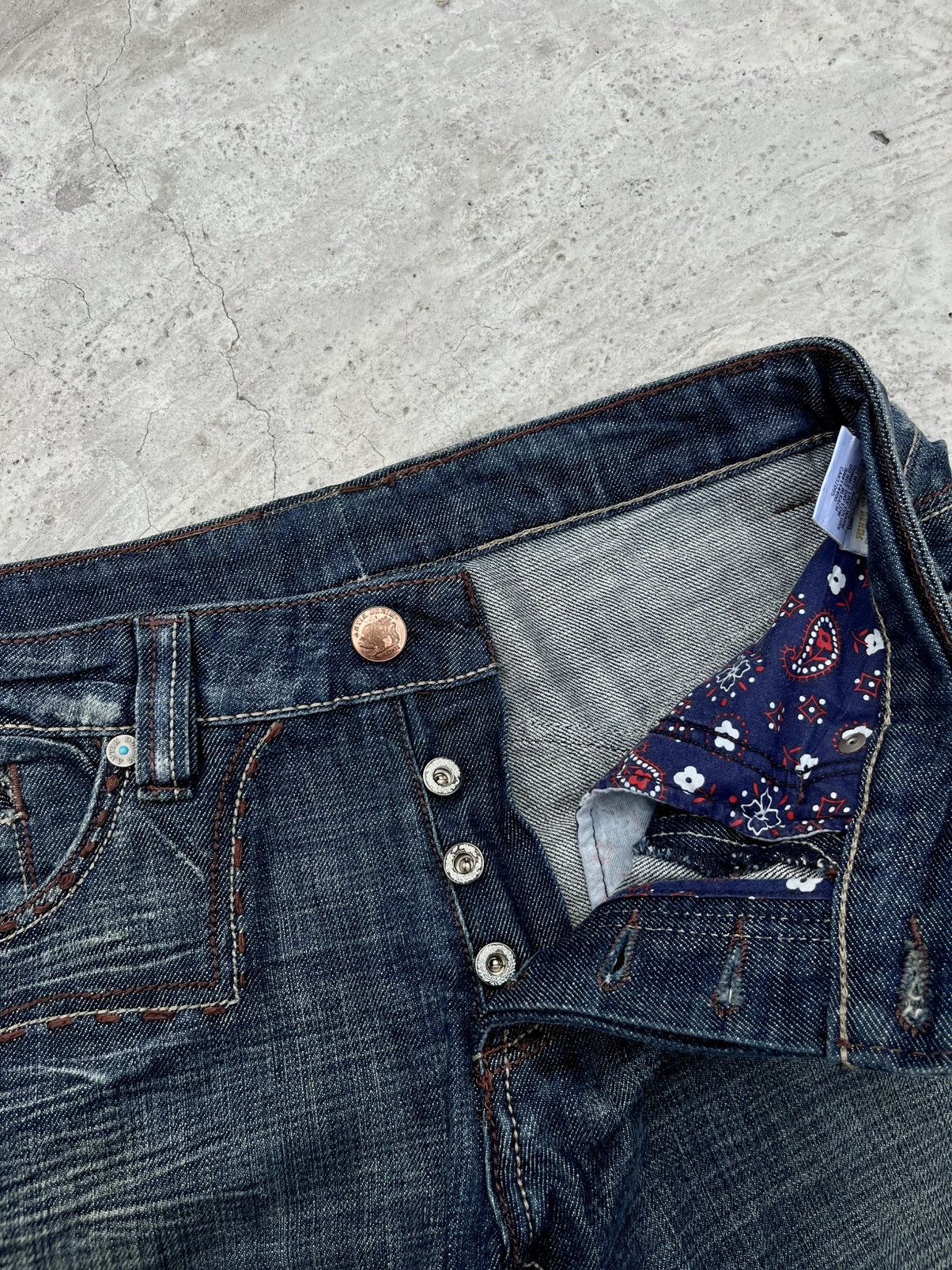 Antik Denim Vintage Antik Denim Studded Embroidery Jeans Size US 32 / EU 48 - 9 Thumbnail