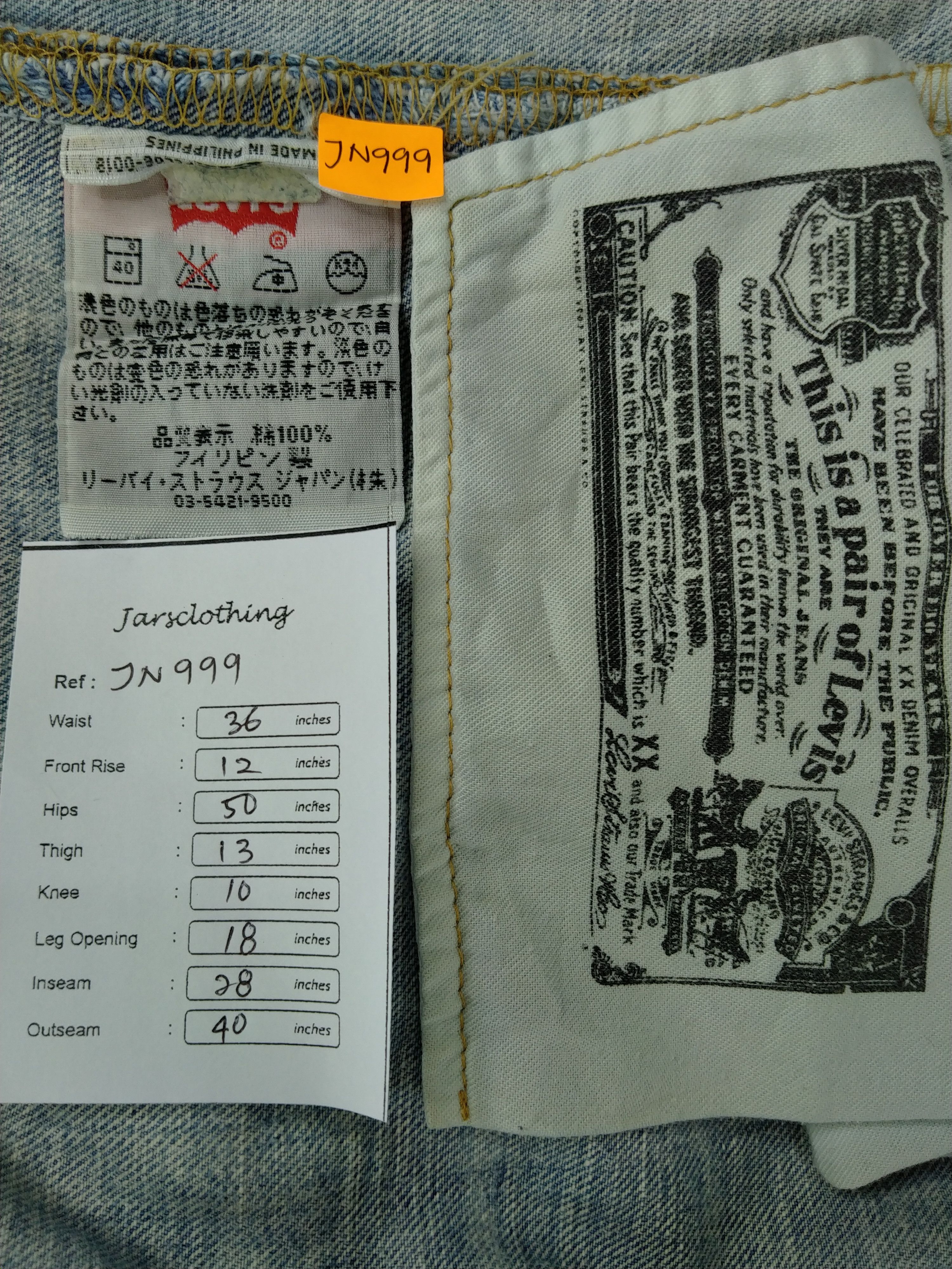 Levi's 90s Light Wash Ripped Vintage Levi's 501 36x28 Denim -JN999 Size US 36 / EU 52 - 8 Thumbnail