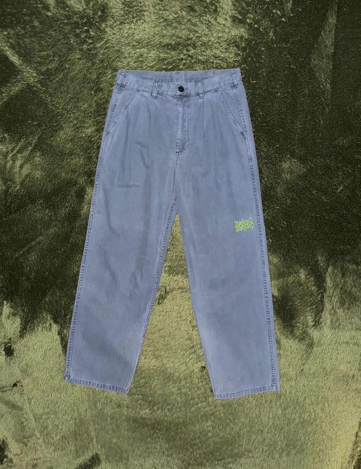 Brain Dead [S] BRAIN DEAD Pigment Dyed Herringbone Pants Size US 32 / EU 48 - 1 Thumbnail