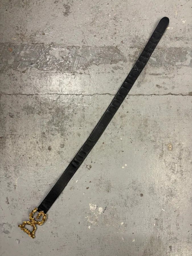 Dolce & Gabbana AW2006 Dolce & Gabbana Black Leather Ornamental Buckle Belt Size ONE SIZE - 7 Thumbnail