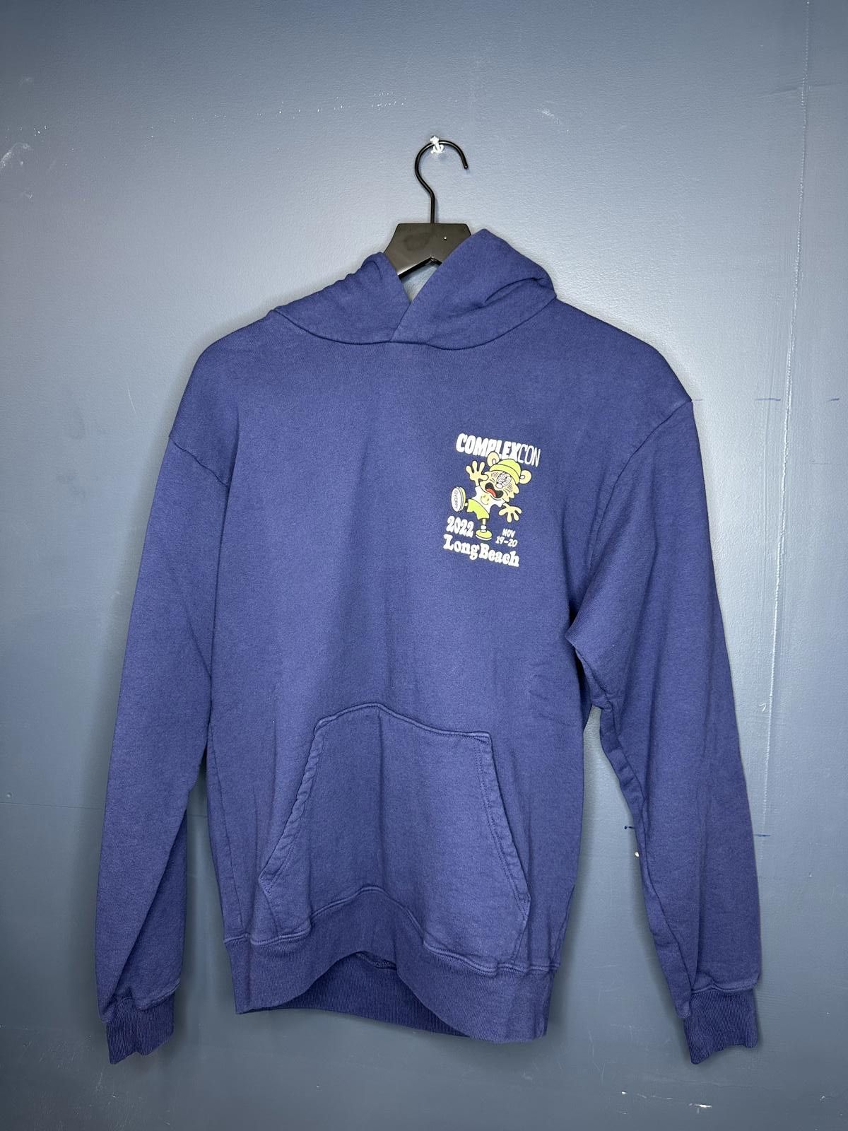 Designer ComplexCon x Verdy Navy Blue Pullover Hoodie Sz Small Size ONE SIZE - 1 Thumbnail