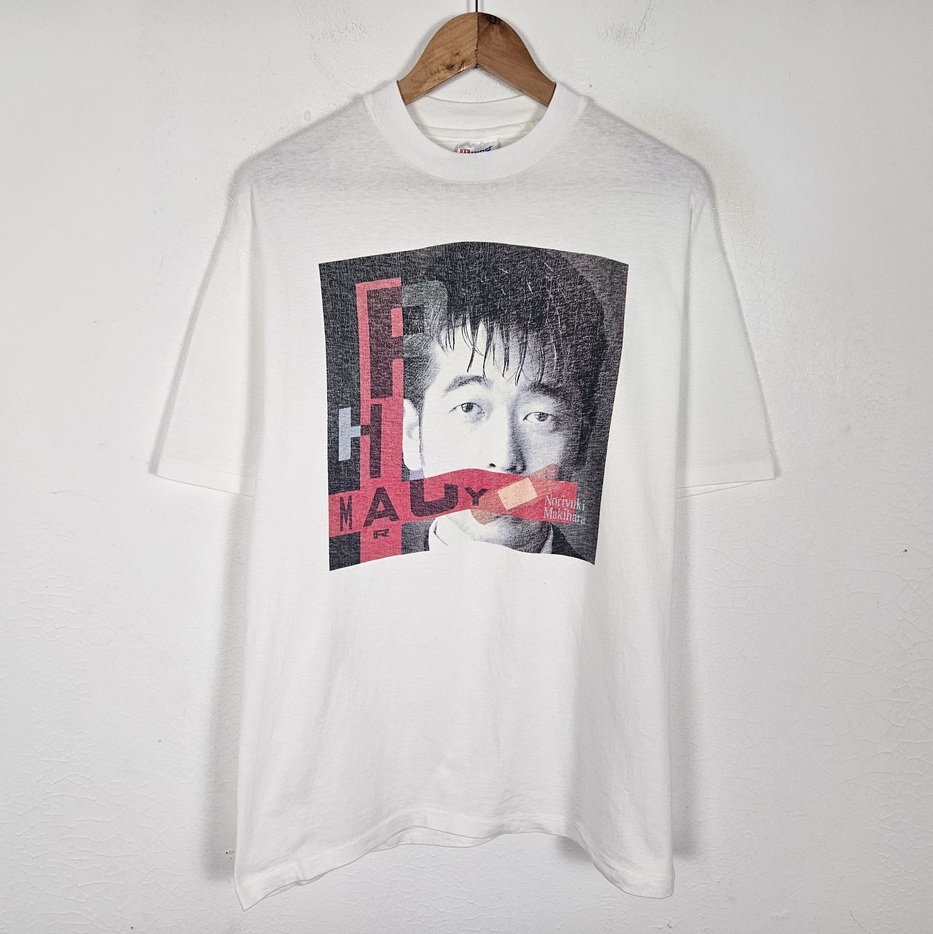 Band Tees Vintage 90s Noriyuki Makihara Japanese Singer-Songwriter Tee Size US L / EU 52-54 / 3 - 2 Thumbnail